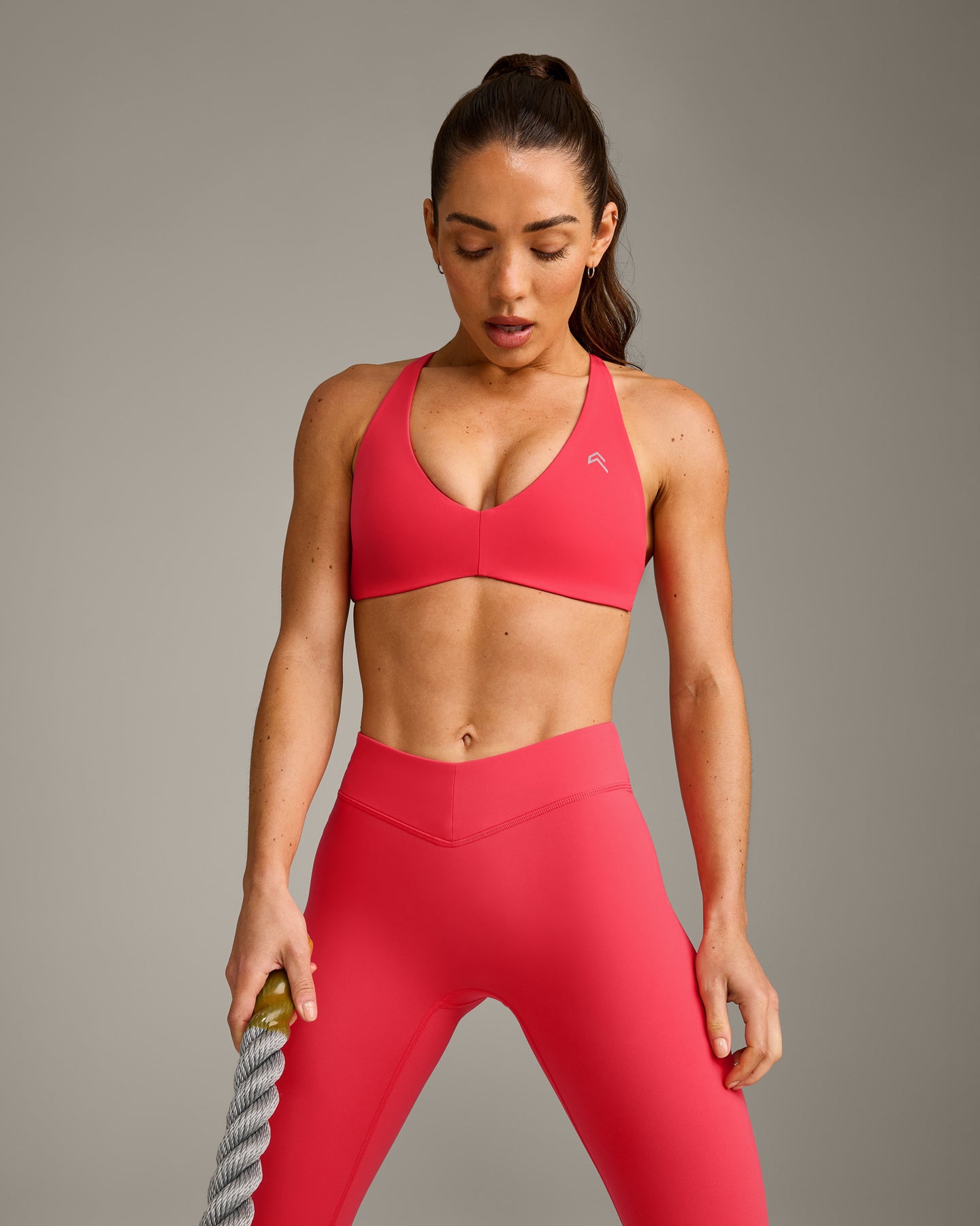 UnifiedMove Cross Back Sports Bra with Reflective Logo | Charged Pink - Image 4