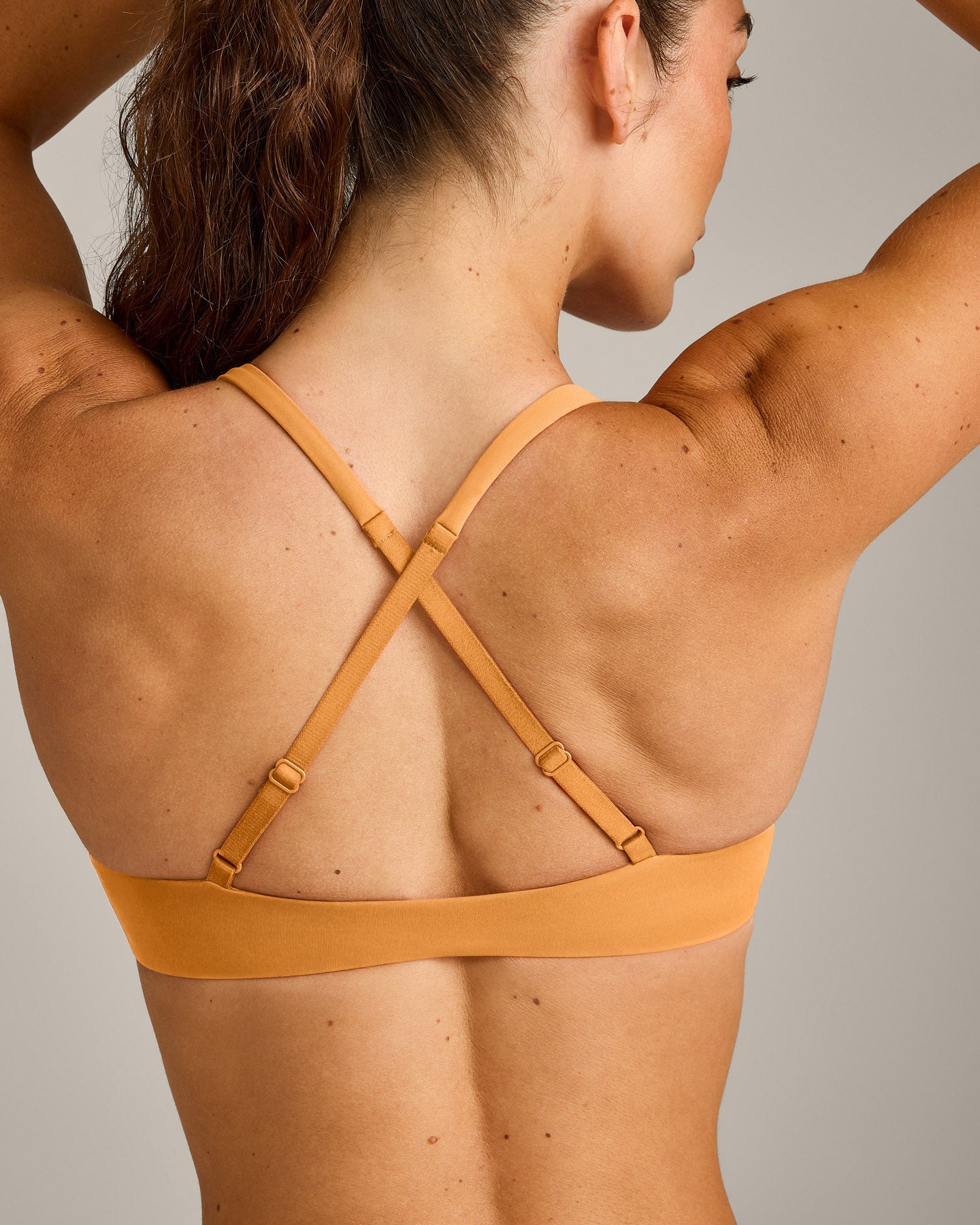 UnifiedMove Cross Back Sports Bra with Reflective Logo | Powdered Orange - Image 5