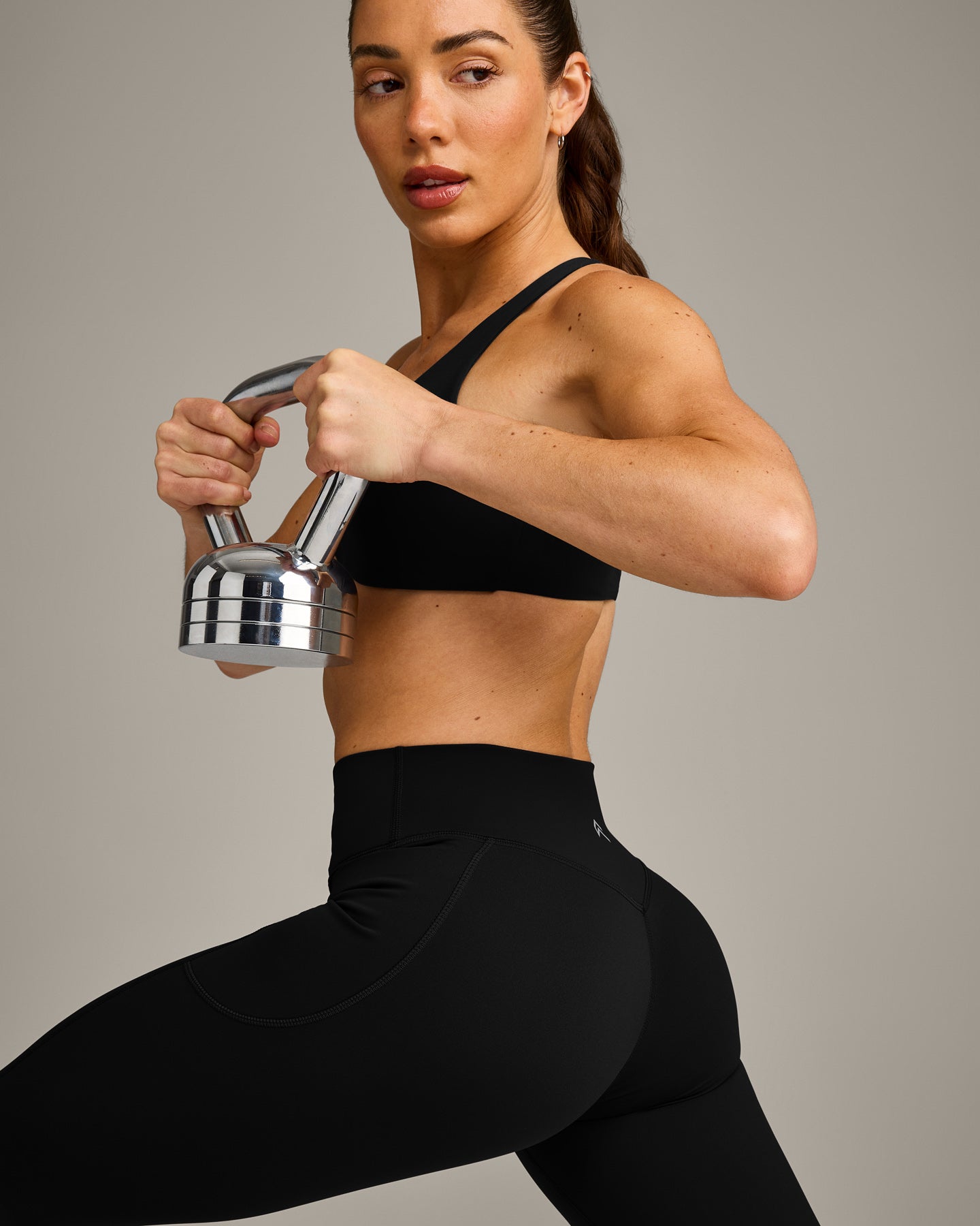 UnifiedMove Pocket Leggings with Bonding with Reflective Logo | Black - Image 5