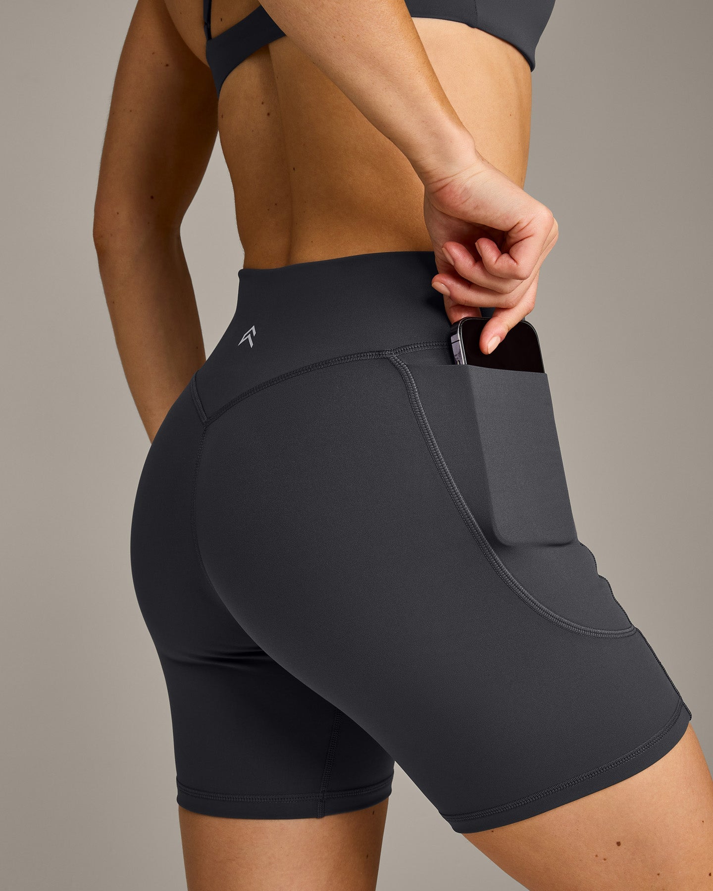 UnifiedMove Pocket Shorts 6" with Bonding with Reflective Logo | Coal - Image 5