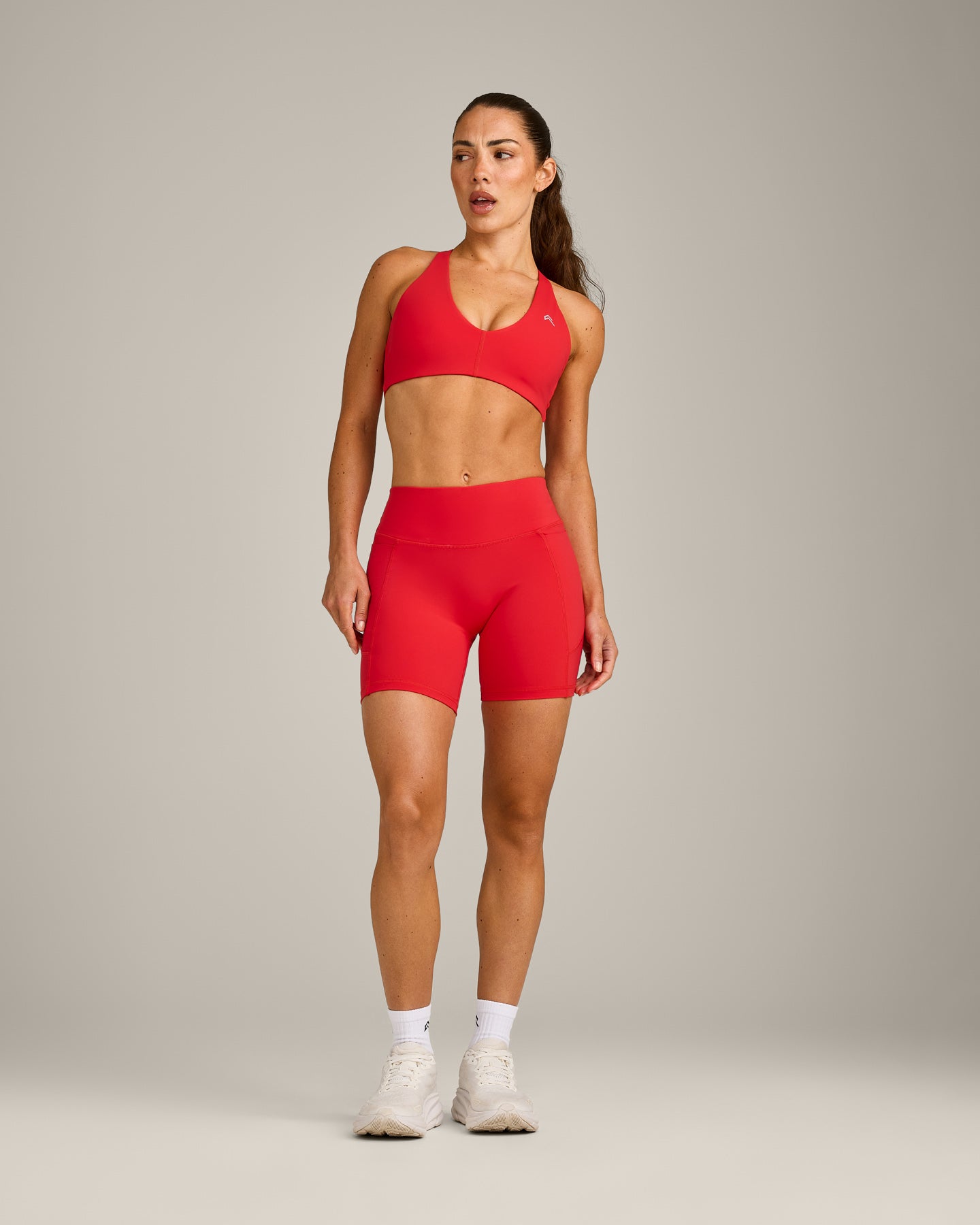 UnifiedMove Pocket Shorts 6" with Bonding with Reflective Logo | Muscle Mommy Red - Image 3
