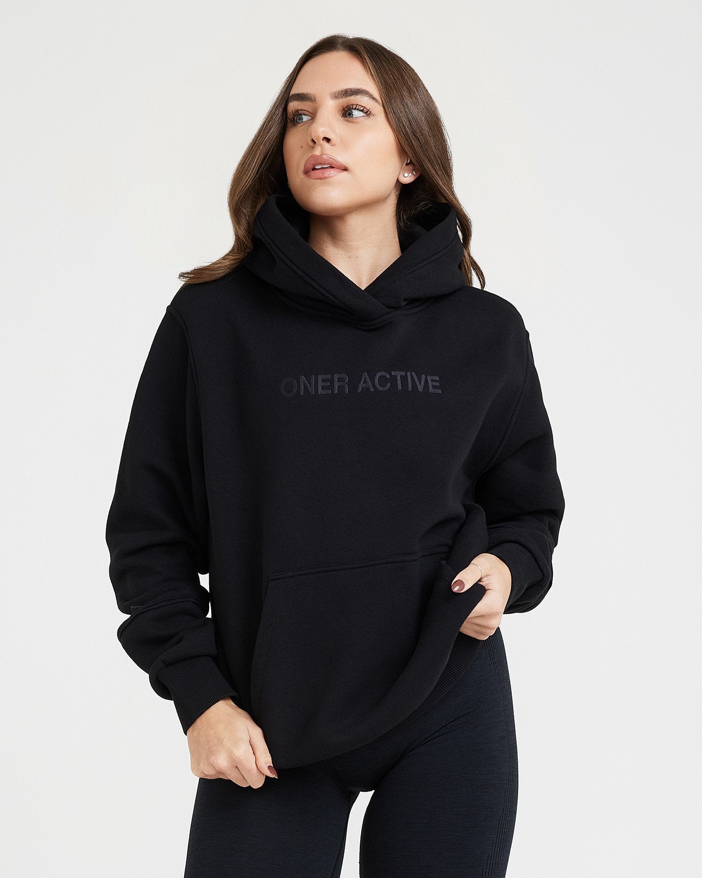 Alternative view of Classic Lounge Oversized Hoodie | Black