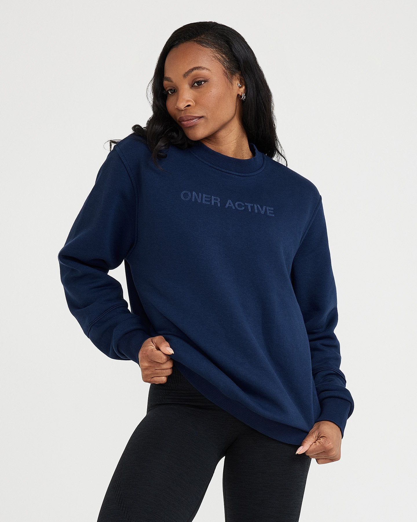 Alternative view of Classic Lounge Oversized Crew Neck | Midnight