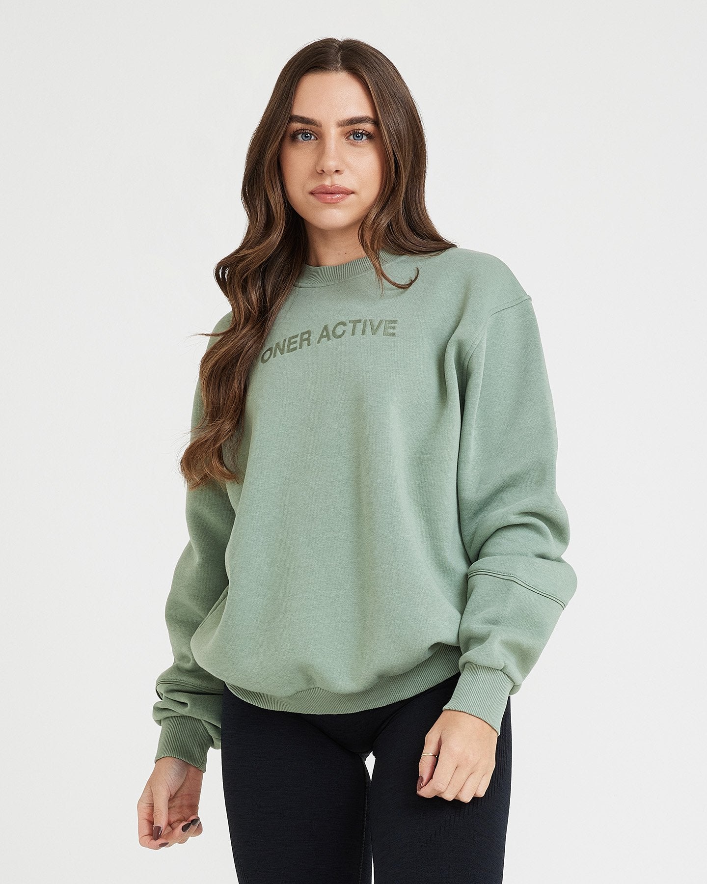 Alternative view of Classic Lounge Oversized Crew Neck | Sage