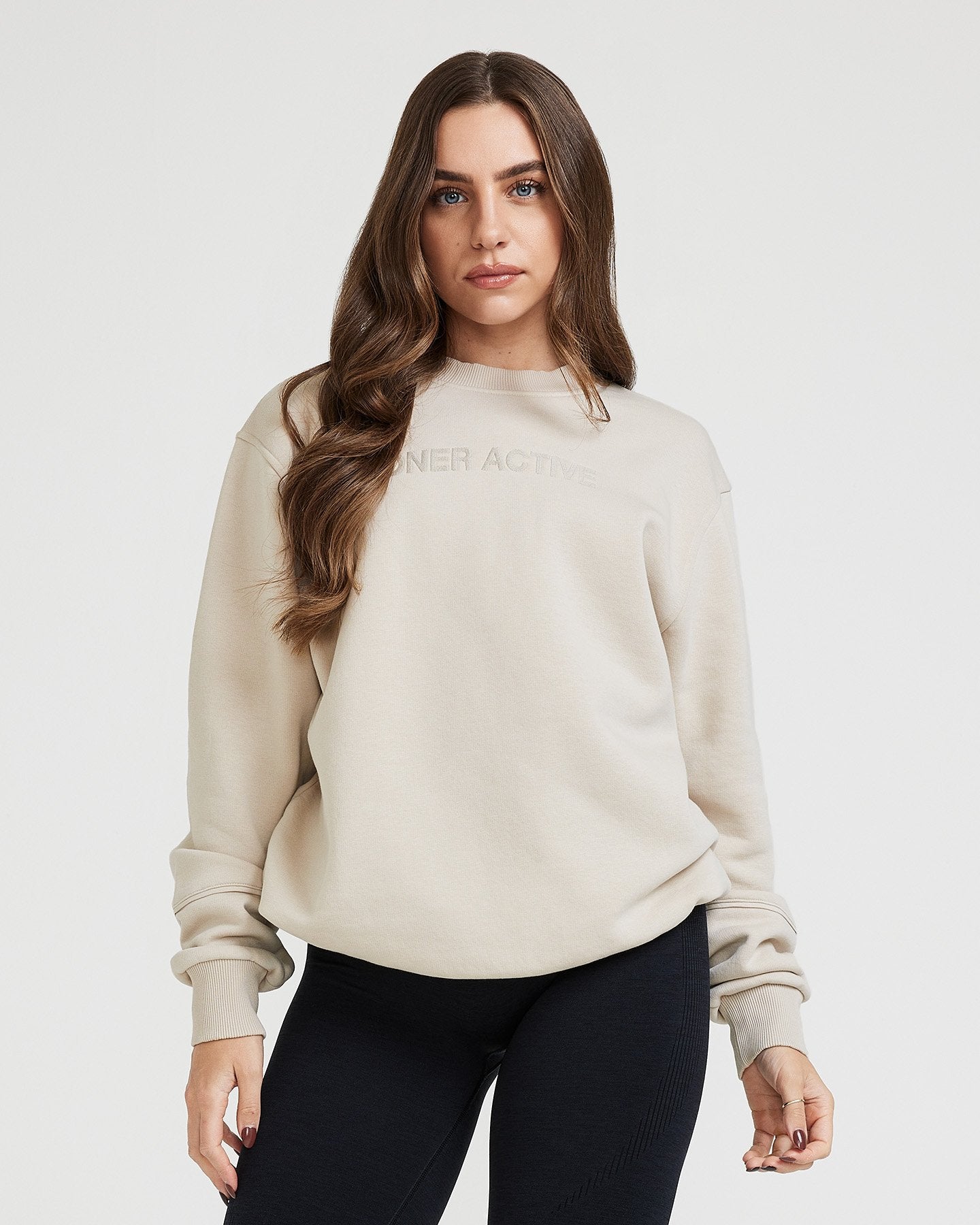 Alternative view of Classic Lounge Oversized Crew Neck | Sand