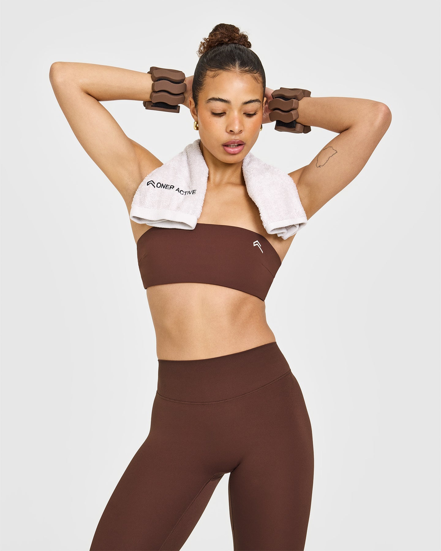 Alternative view of UnifiedMove Micro Bandeau Bralette | Espresso Brown