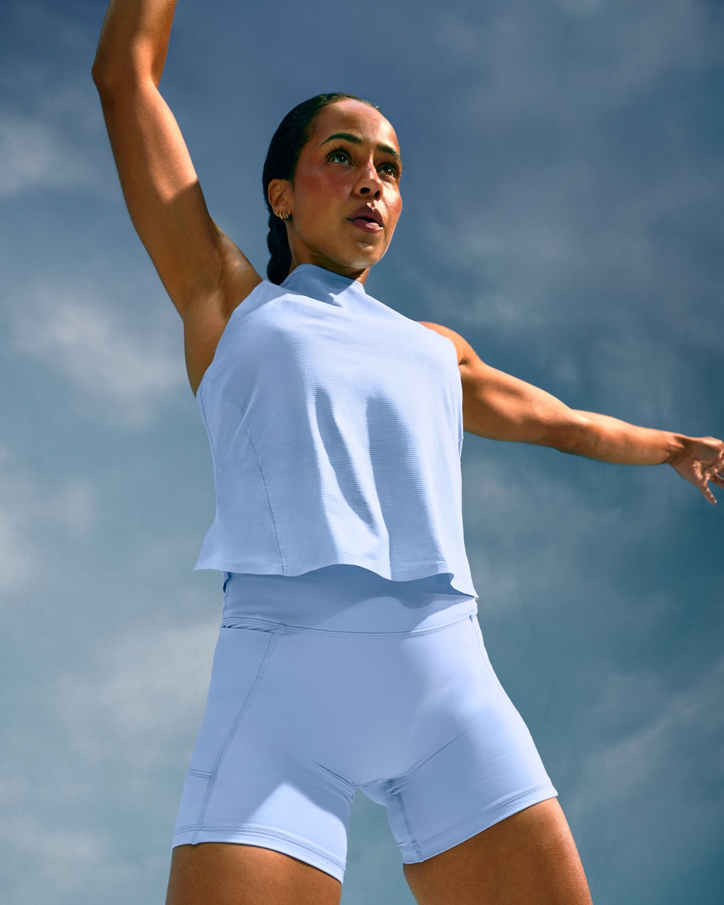 Alternative view of PrecisionMove Tank Top | Powdered Blue
