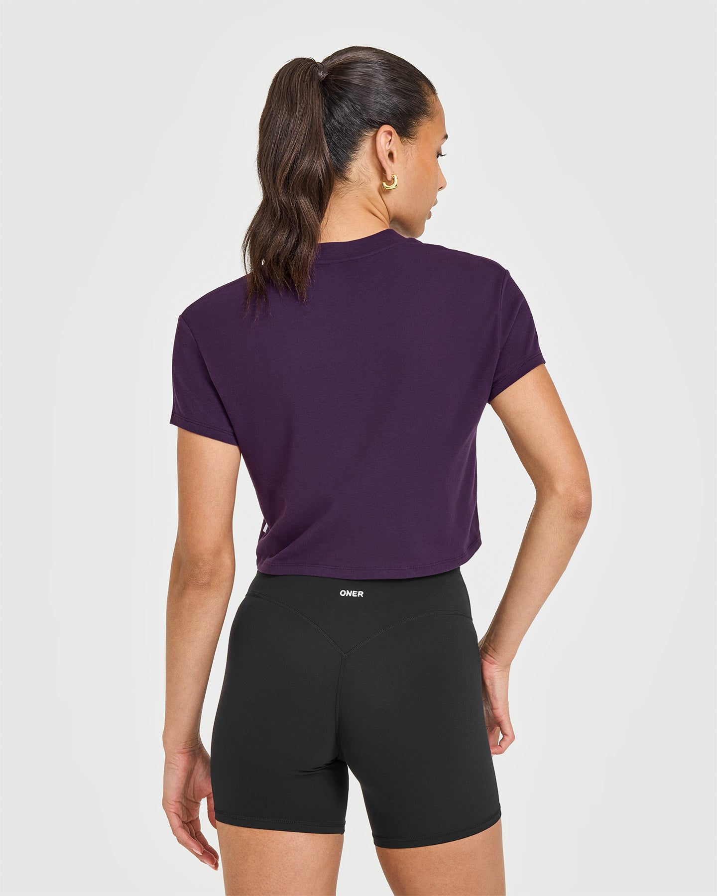 Alternative view of Cotton Relaxed T-Shirt | Blackberry Purple