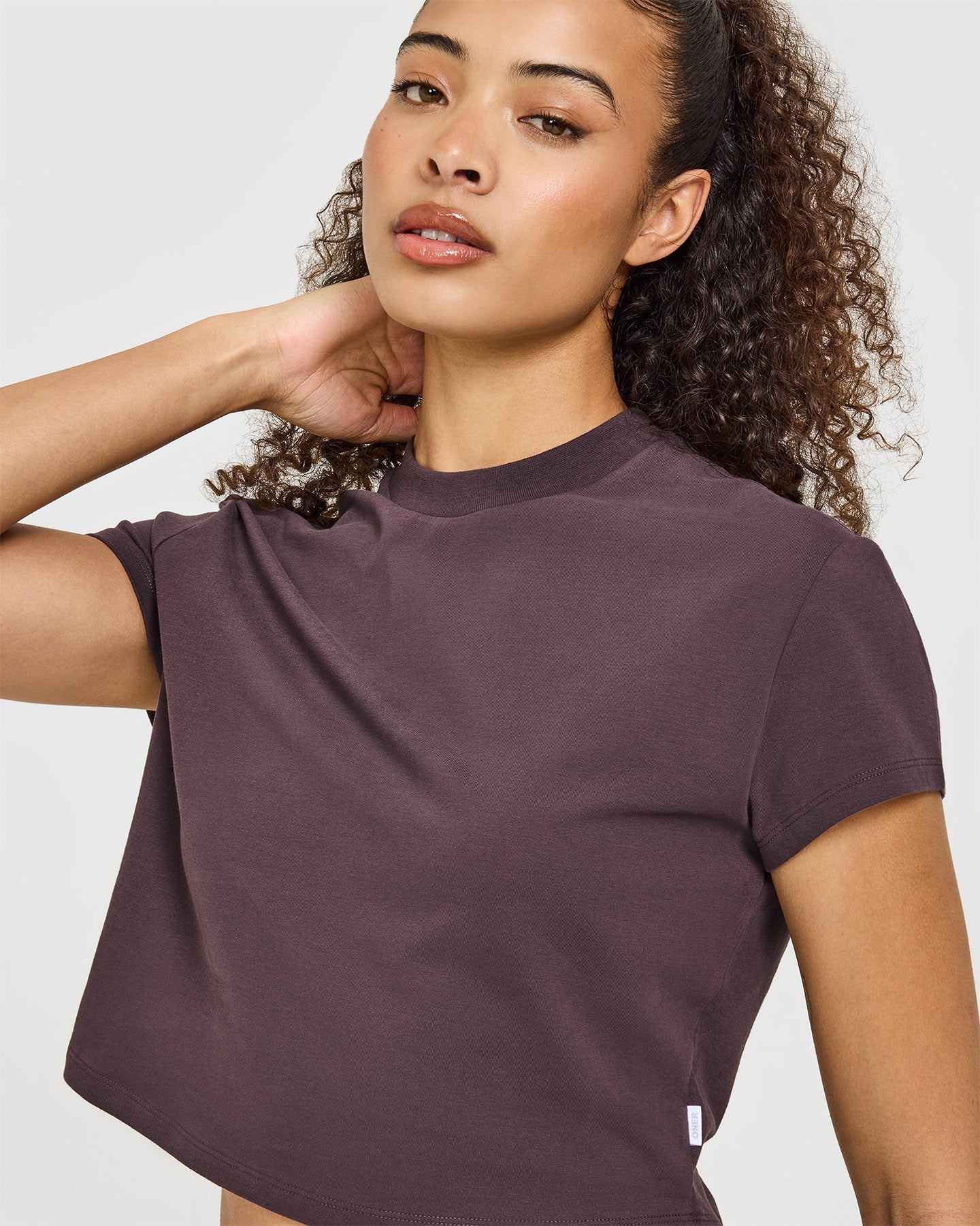 Alternative view of Cotton Relaxed T-Shirt | Umber Brown