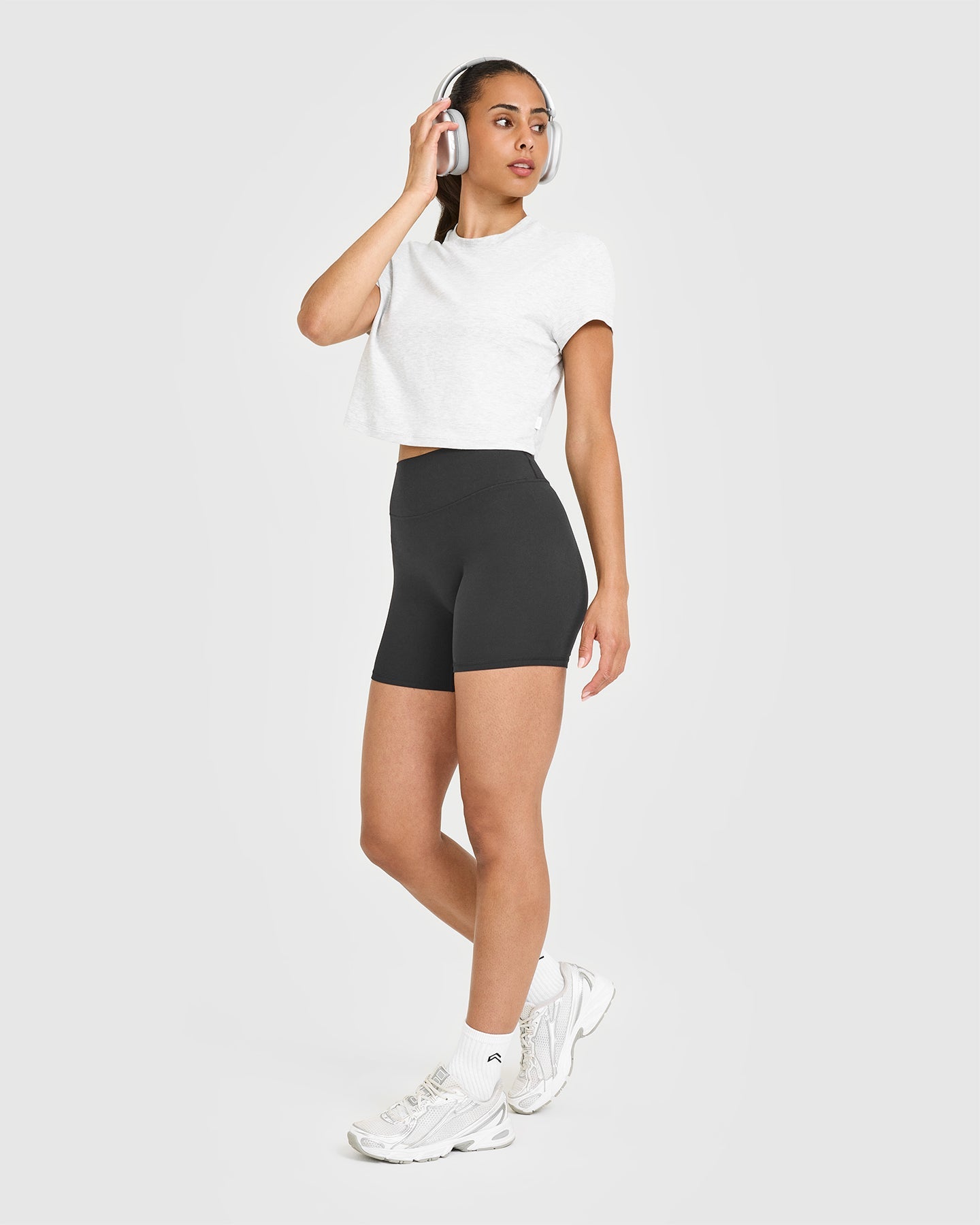 Alternative view of Cotton Relaxed T-Shirt | Light Grey Marl