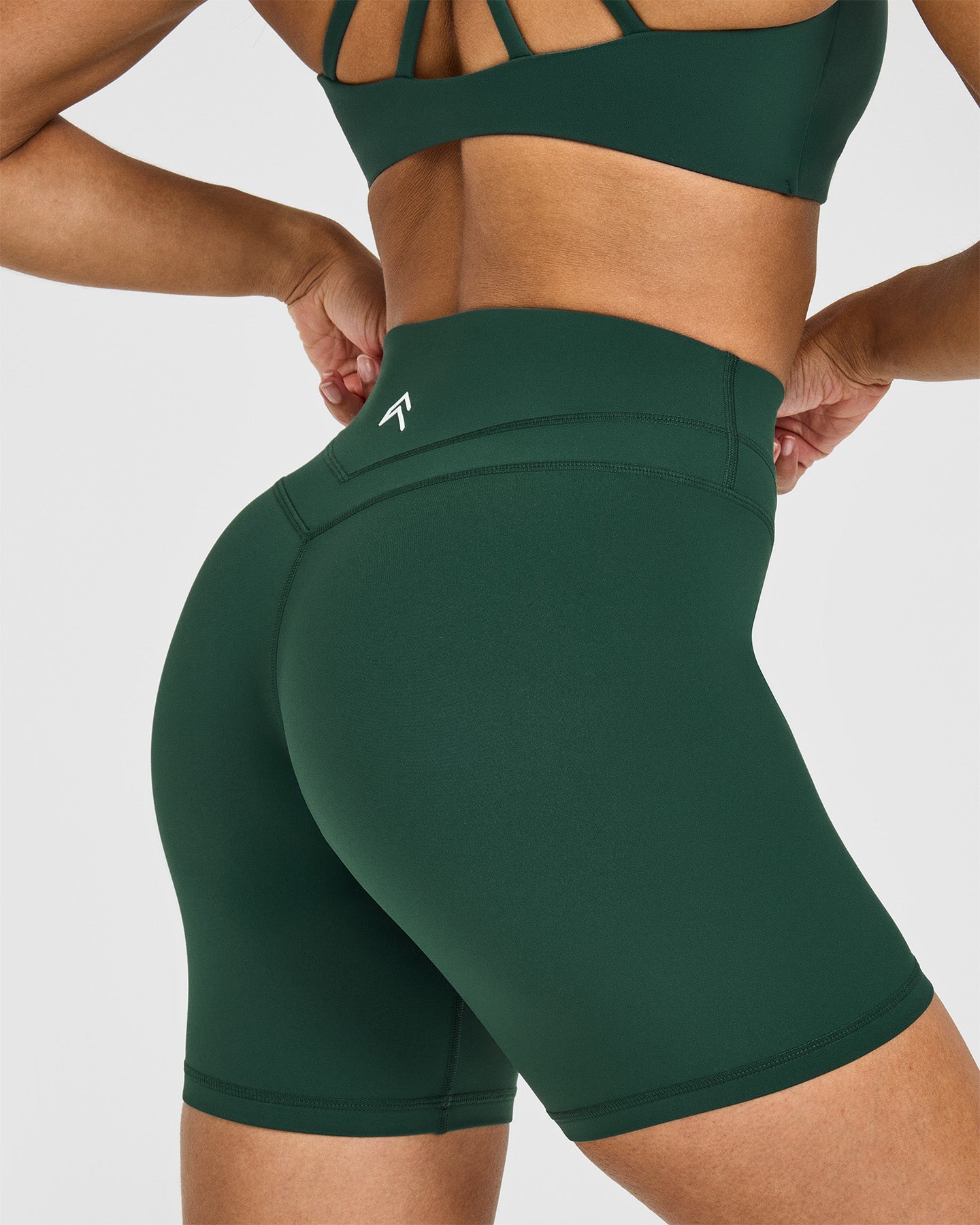 UnifiedMove High Waisted Shorts 6" | Racing Green - Image 4