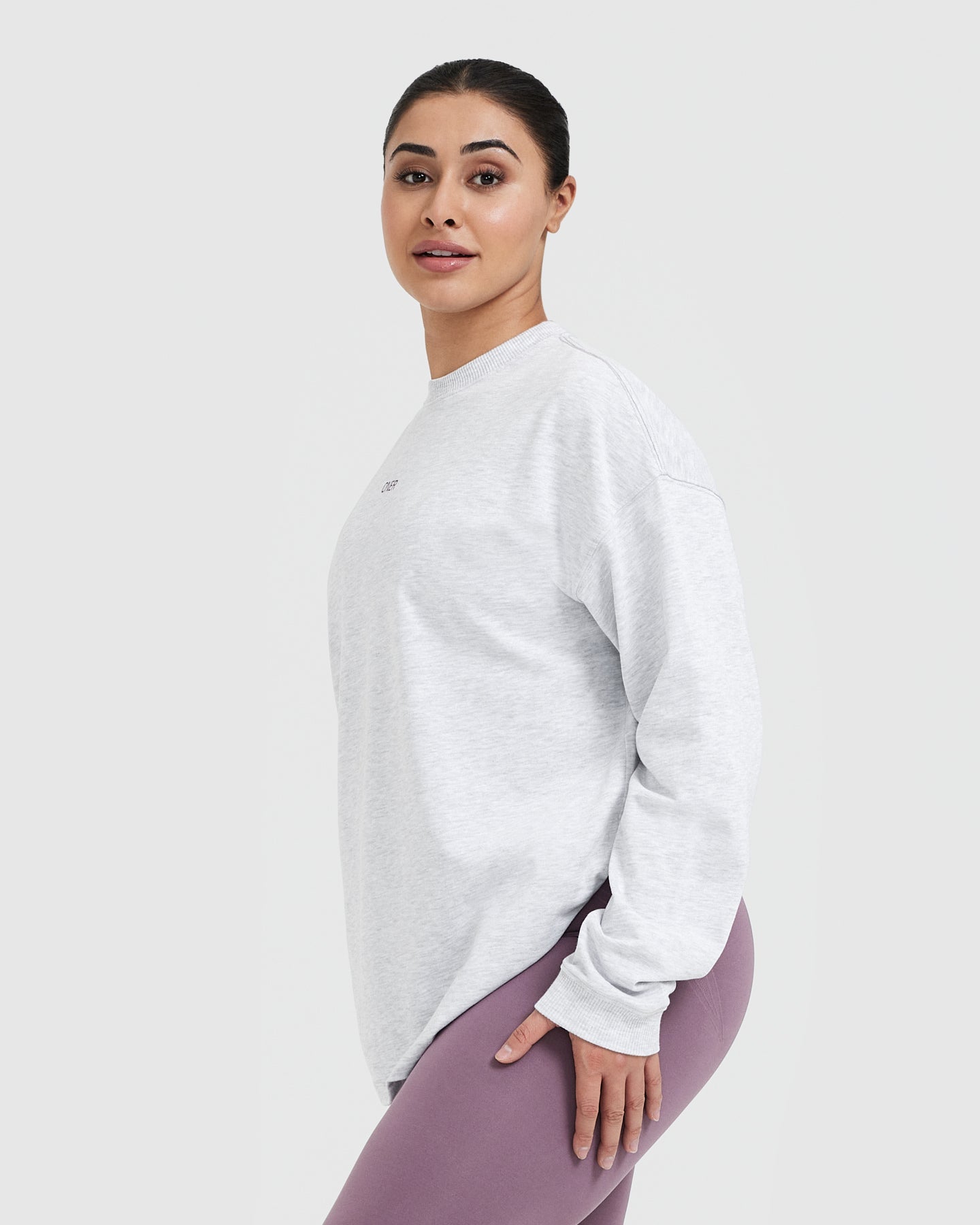 Raising The Bar Graphic Unisex Long Sleeve Top | Light Grey Marl - Image 3