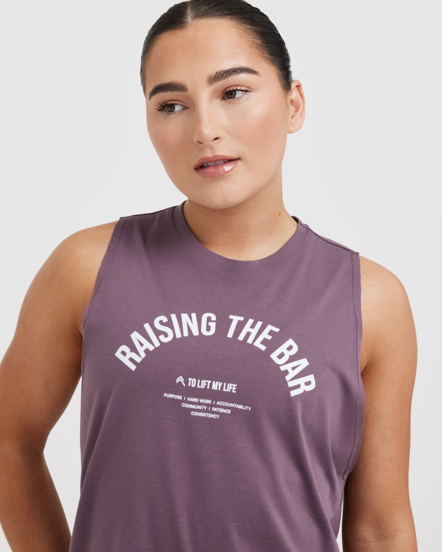 Raising The Bar Graphic Unisex Muscle Vest | Vintage Purple - Image 4