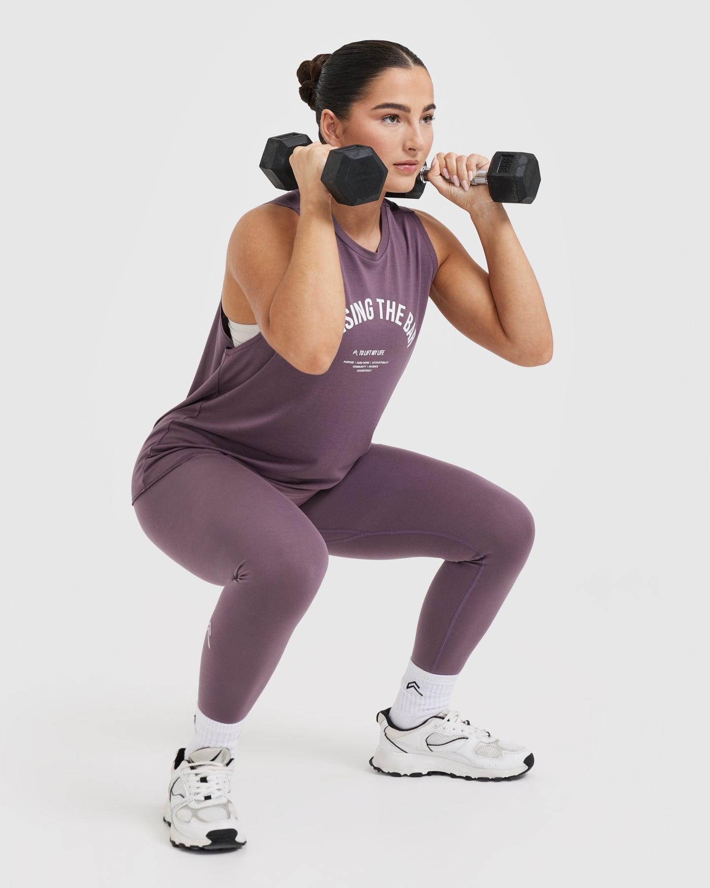 Raising The Bar Graphic Unisex Muscle Vest | Vintage Purple - Image 6