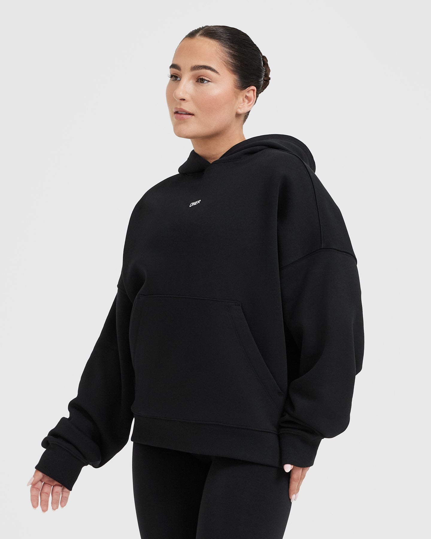 Raising the Bar Graphic Unisex Oversized Hoodie | Black - Image 3