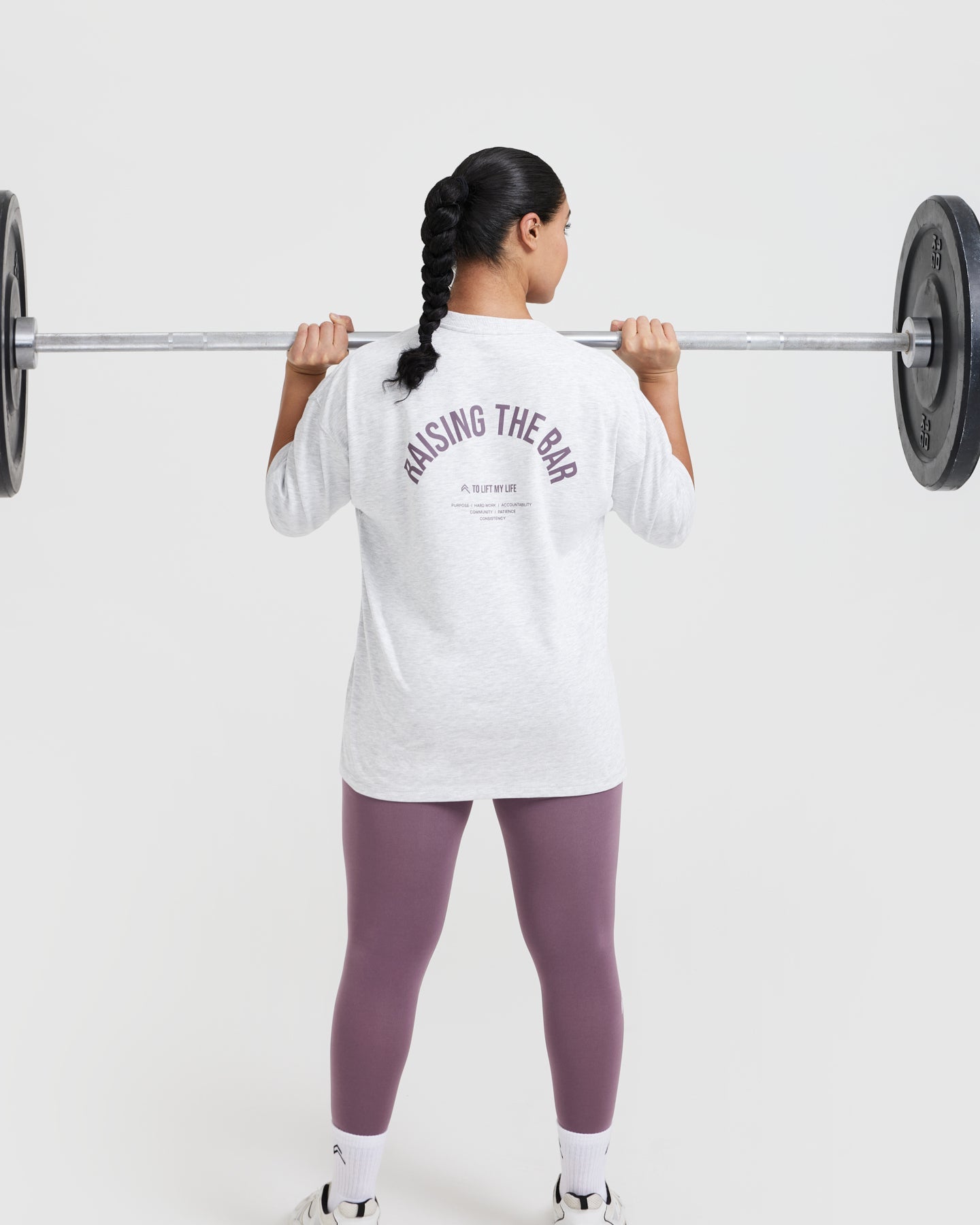 Raising The Bar Graphic Unisex T-Shirt | Light Grey Marl - Image 6