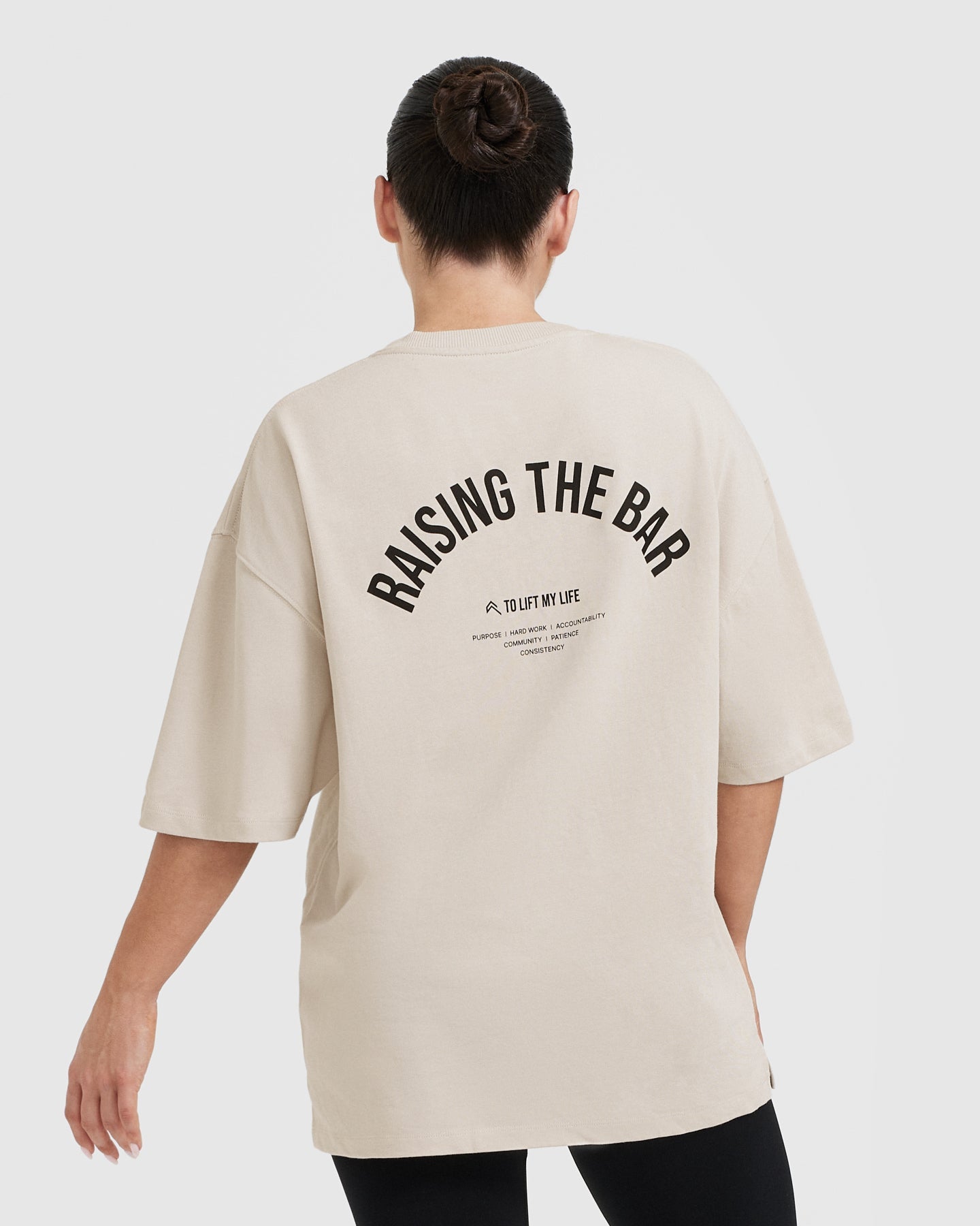 Alternative view of Raising The Bar Graphic Unisex T-Shirt | Sand
