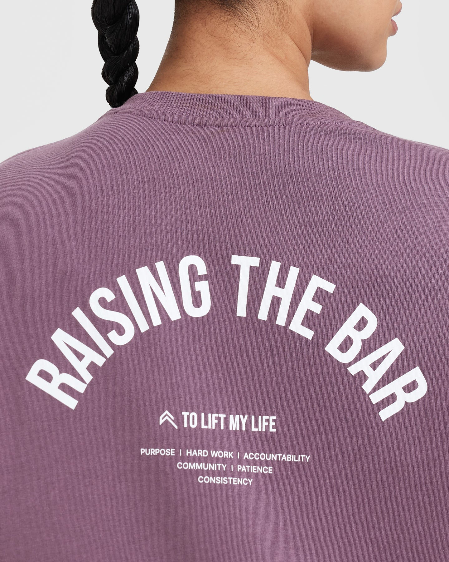 Raising The Bar Graphic Unisex T-Shirt | Vintage Purple - Image 5