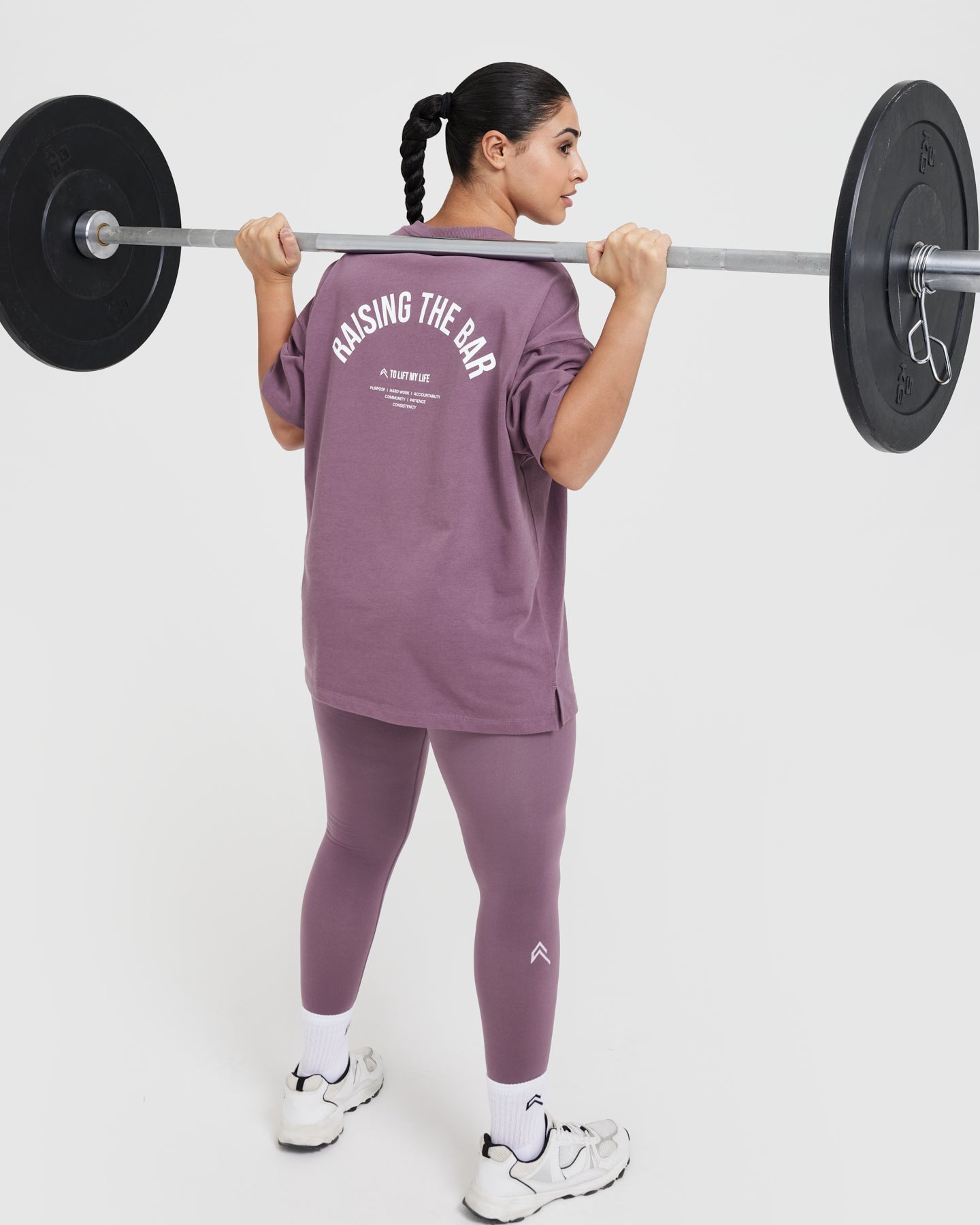 Raising The Bar Graphic Unisex T-Shirt | Vintage Purple - Image 6