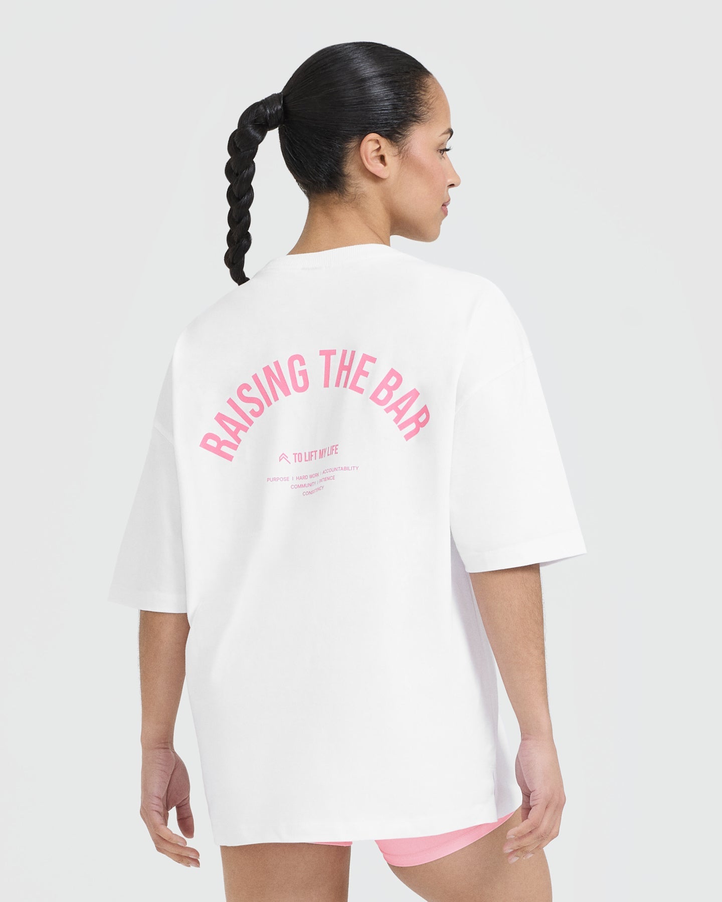 Alternative view of Raising The Bar Graphic Unisex T-Shirt | White