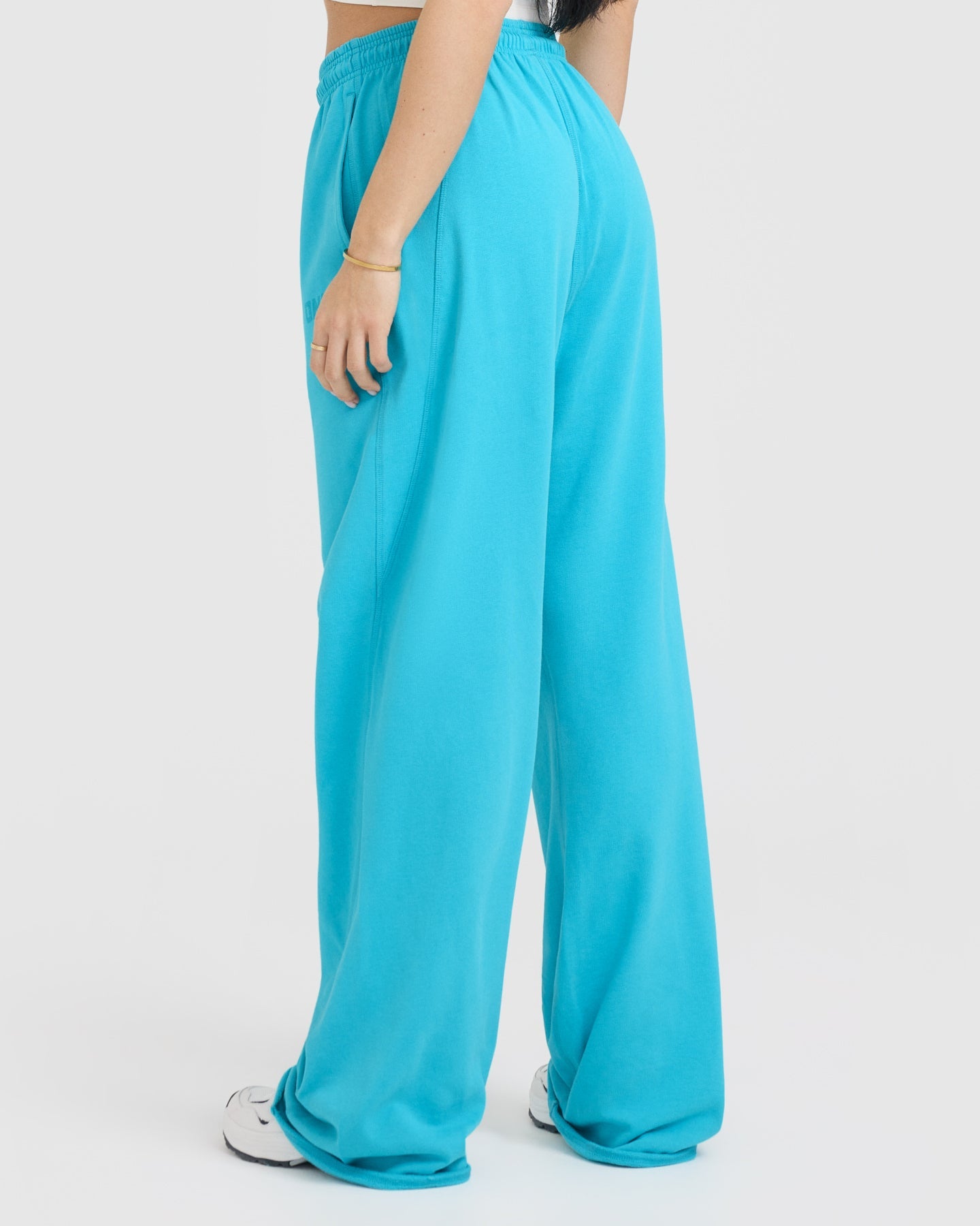 Alternative view of Raw Lounge Wide Leg Joggers | Aqua Blue