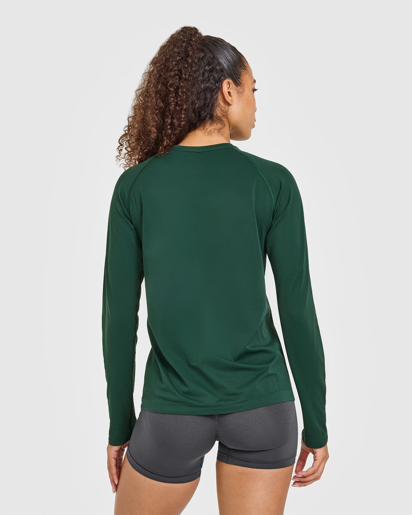 Alternative view of Go To Seamless Loose Long Sleeve Top | Racing Green