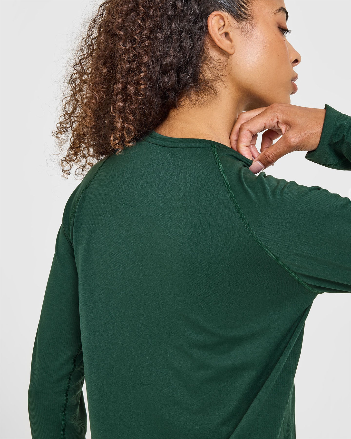 Go To Seamless Loose Long Sleeve Top | Racing Green - Image 4