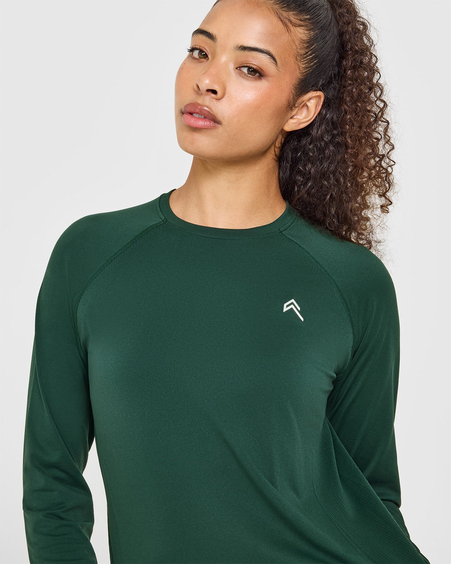 Go To Seamless Loose Long Sleeve Top | Racing Green - Image 5