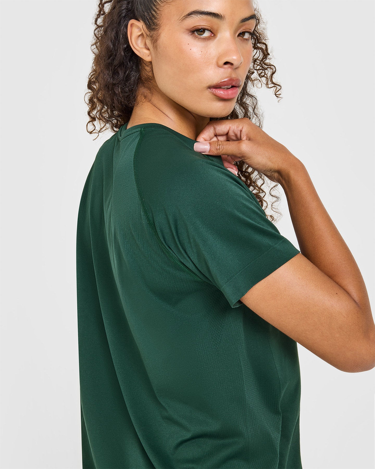 Go To Seamless Loose Top | Racing Green - Image 4