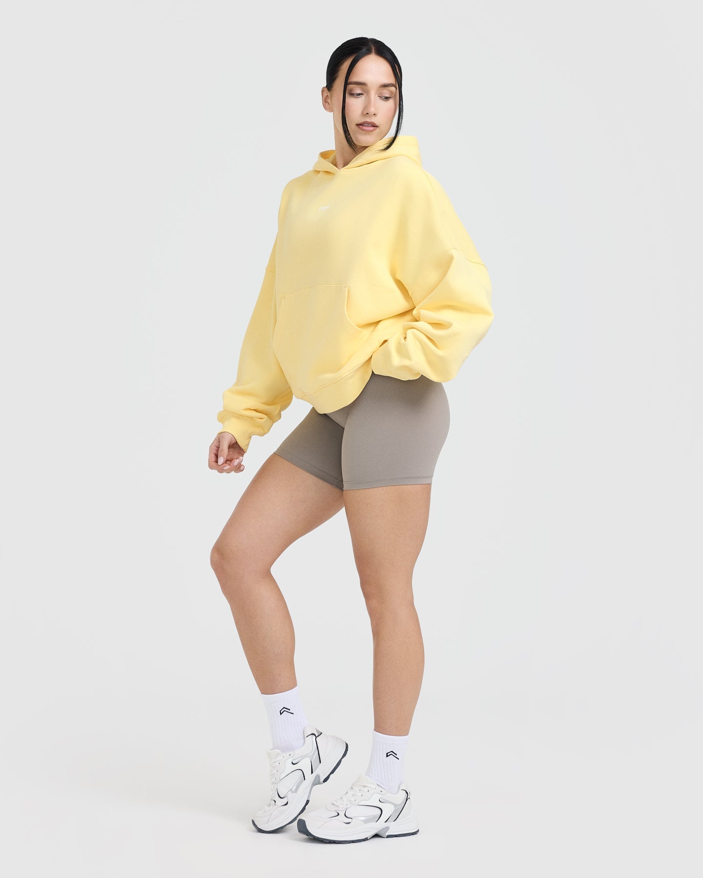 Raising the Bar Graphic Unisex Oversized Hoodie | Sherbert Yellow - Image 3