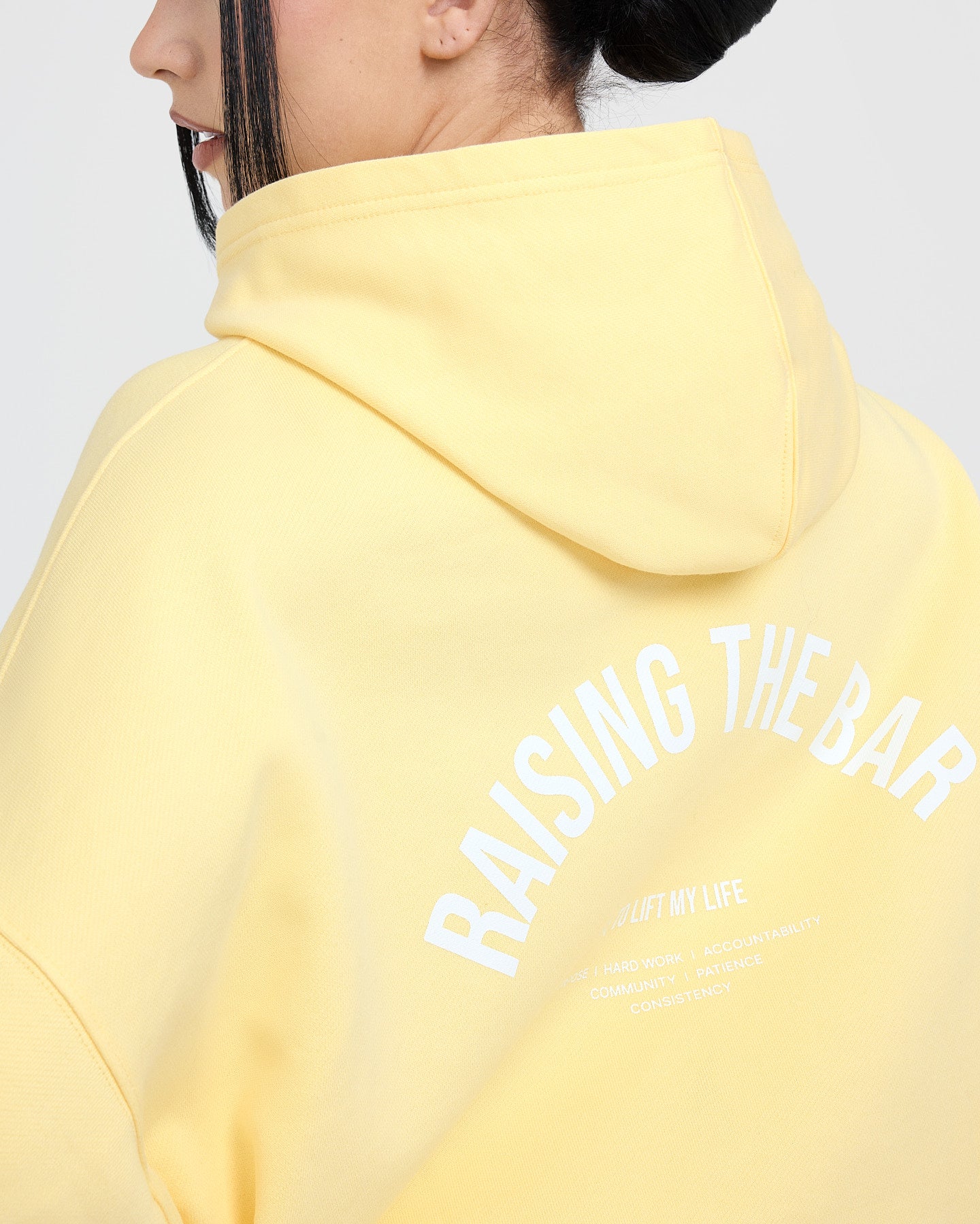 Raising the Bar Graphic Unisex Oversized Hoodie | Sherbert Yellow - Image 5