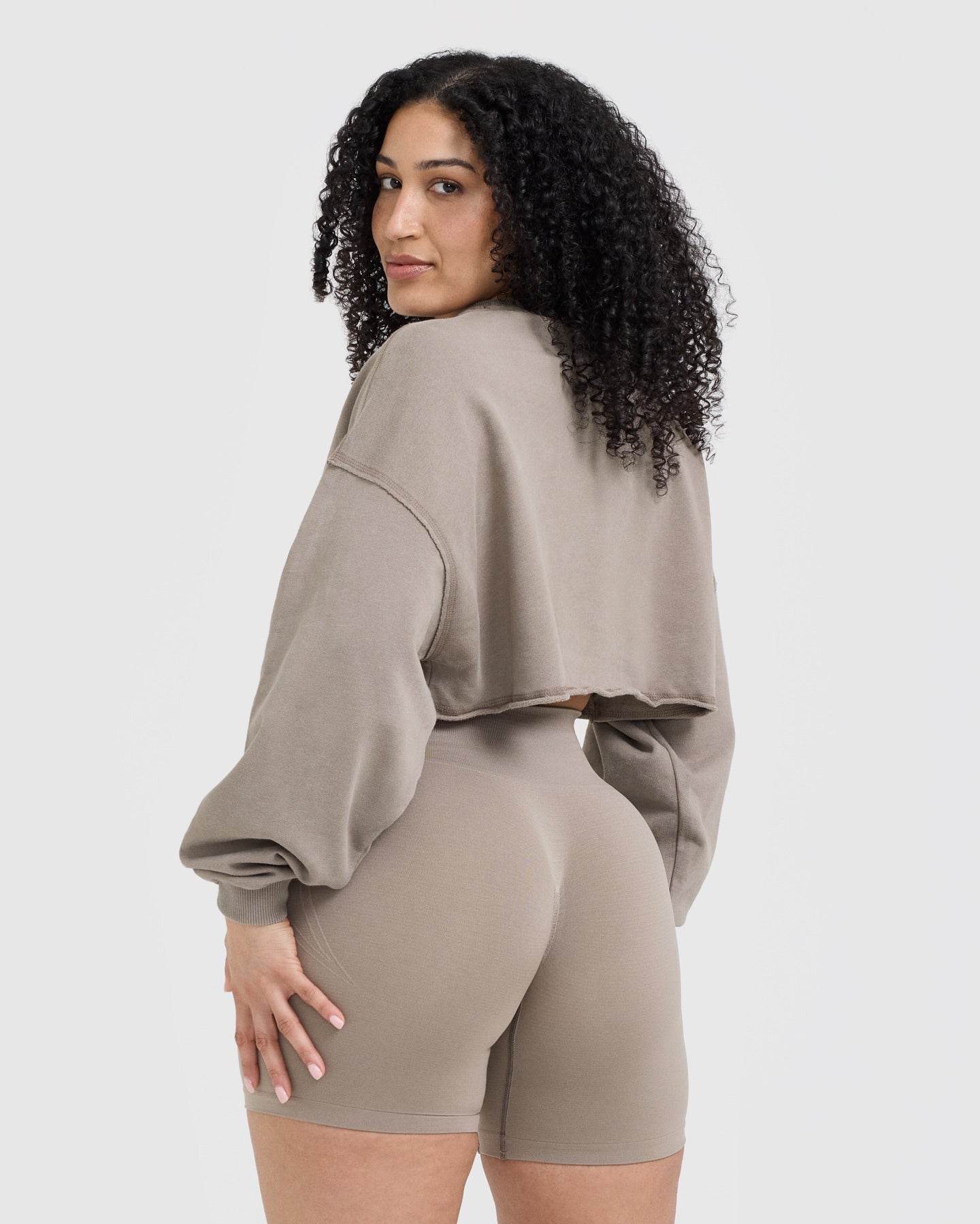 Alternative view of Raw Lounge Crop Sweatshirt | Washed Minky