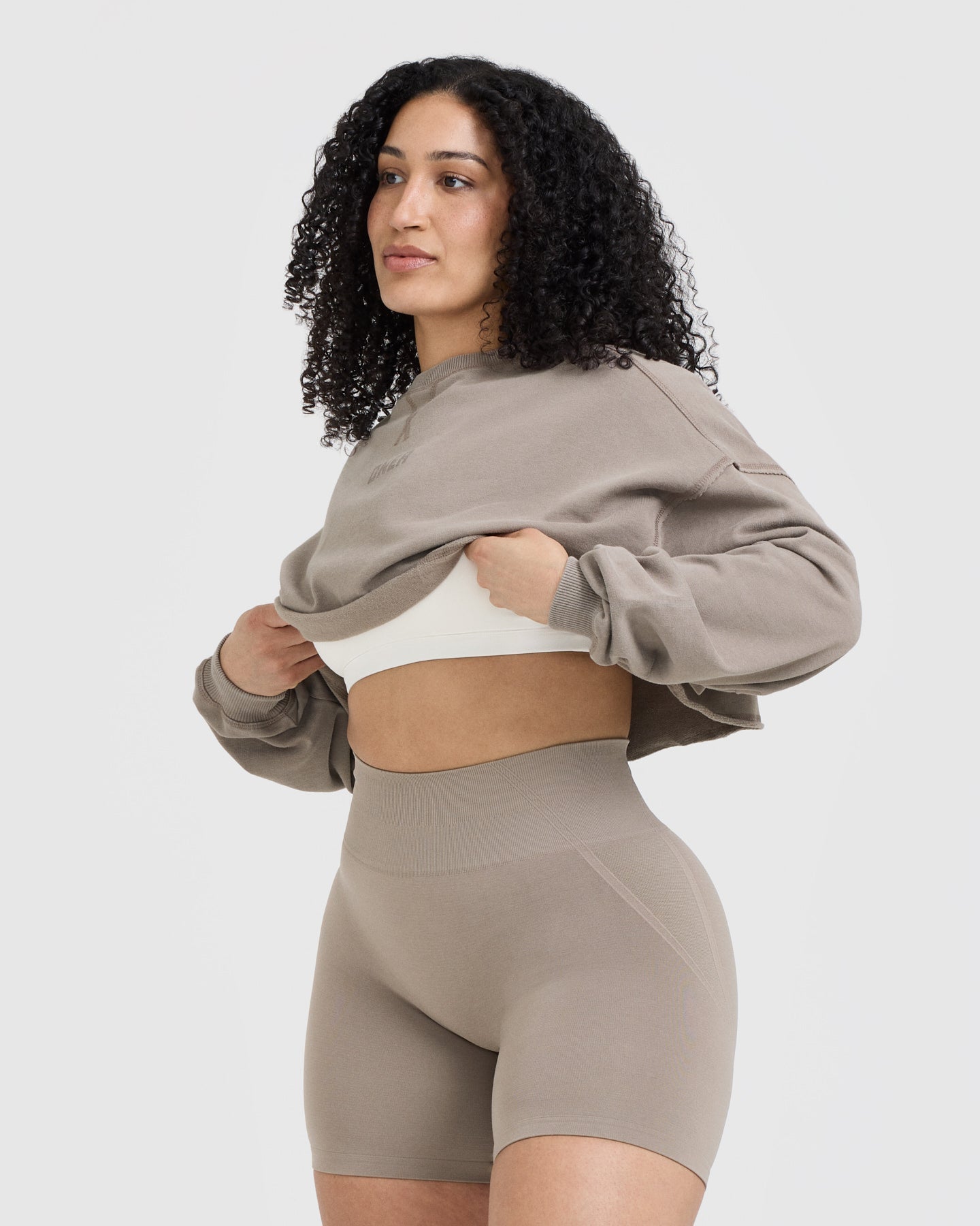 Raw Lounge Crop Sweatshirt | Washed Minky - Image 3