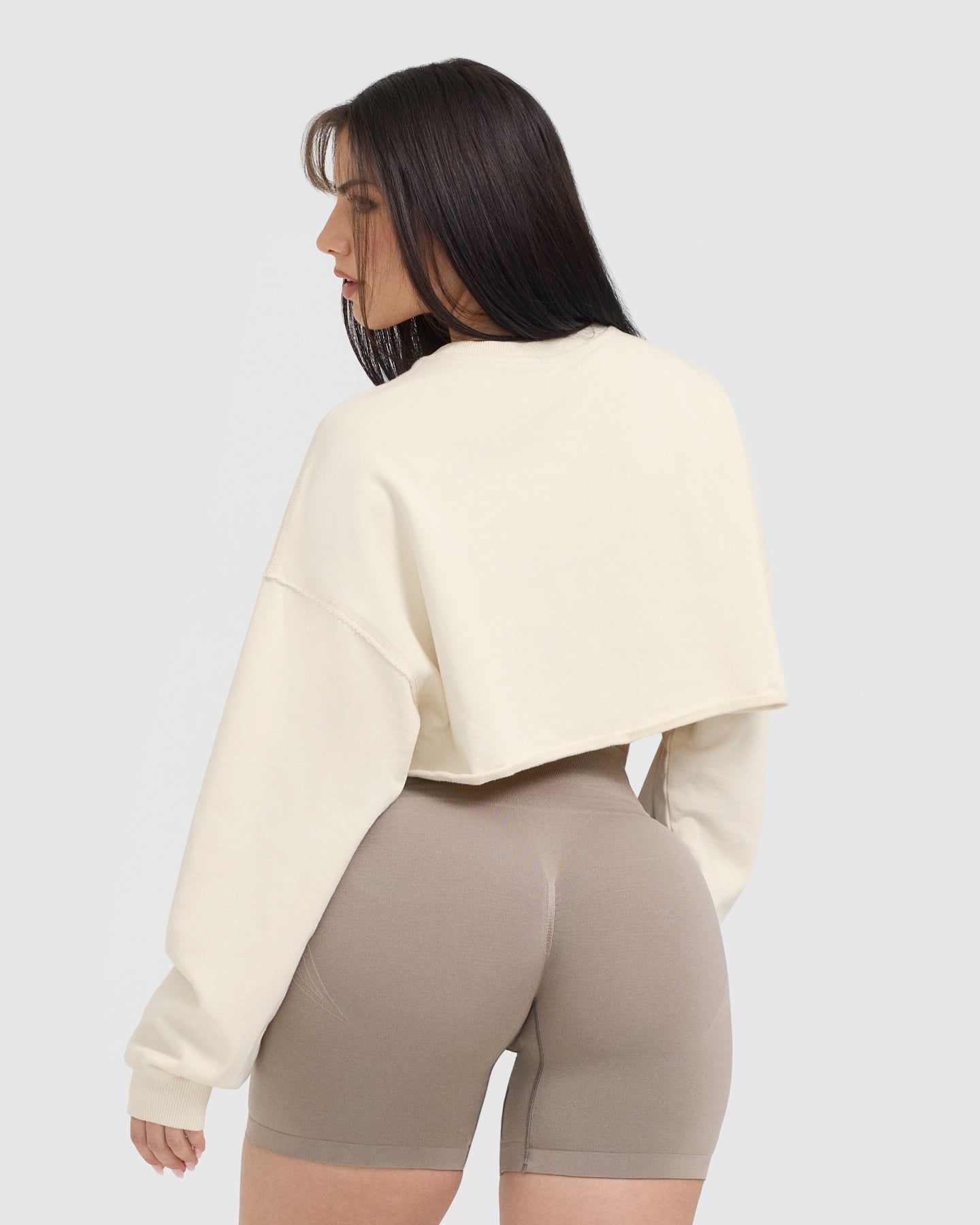 Alternative view of Raw Lounge Crop Sweatshirt | Off White