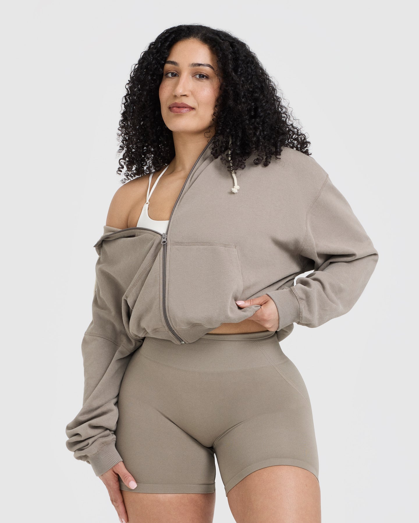 Raw Lounge Oversized Zip Hoodie | Washed Minky