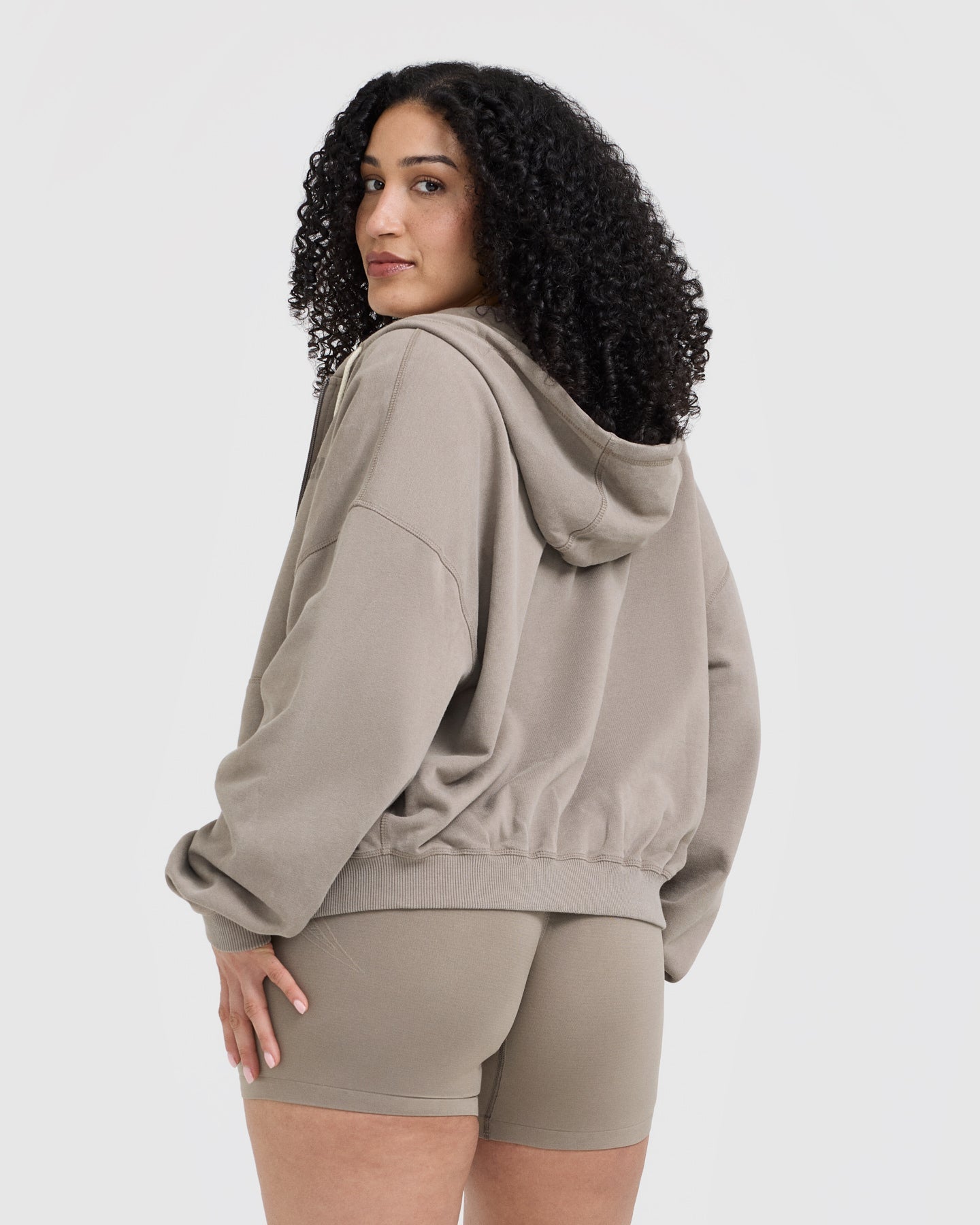 Alternative view of Raw Lounge Oversized Zip Hoodie | Washed Minky