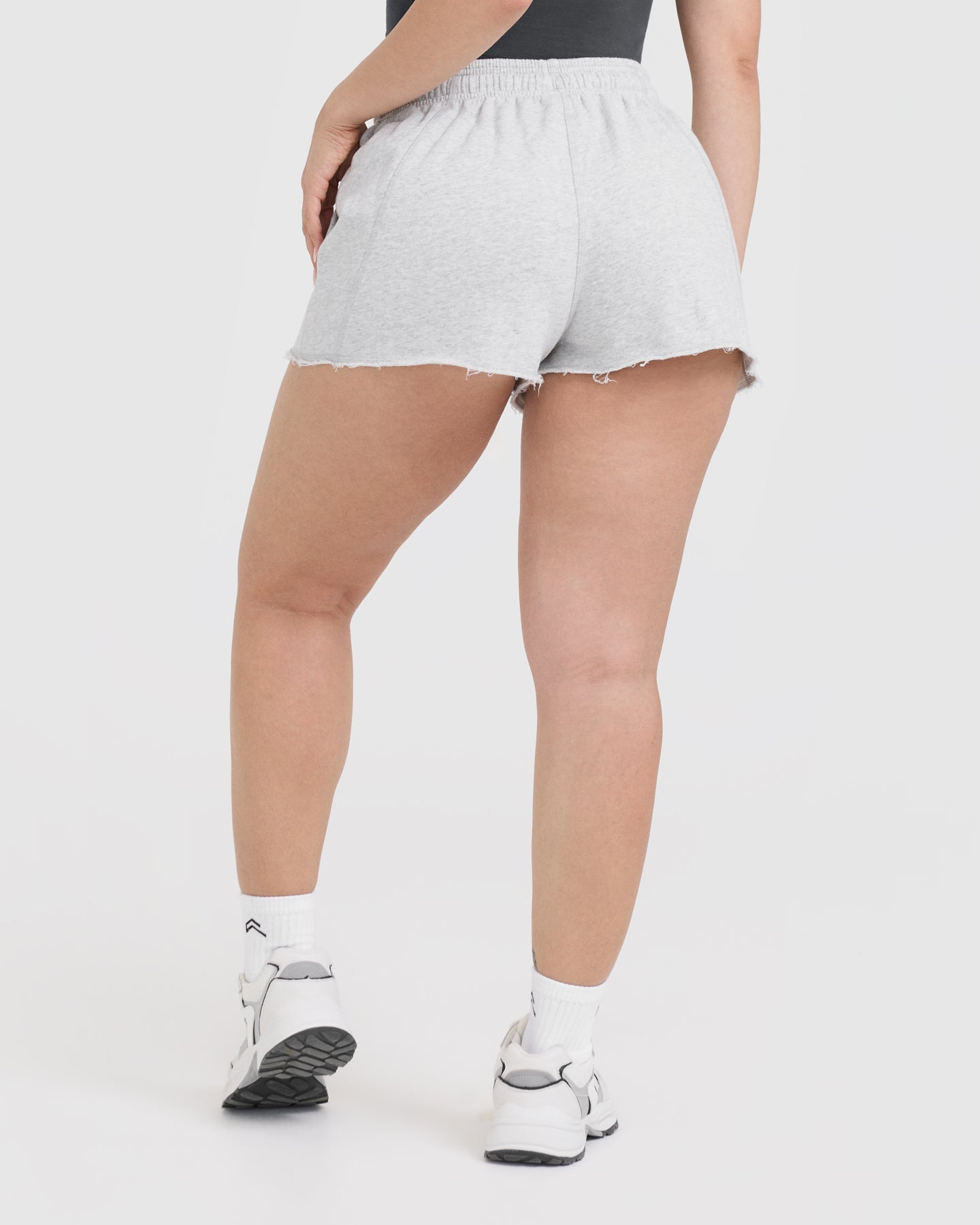 Alternative view of Raw Lounge Oversized Shorts | Light Grey Marl