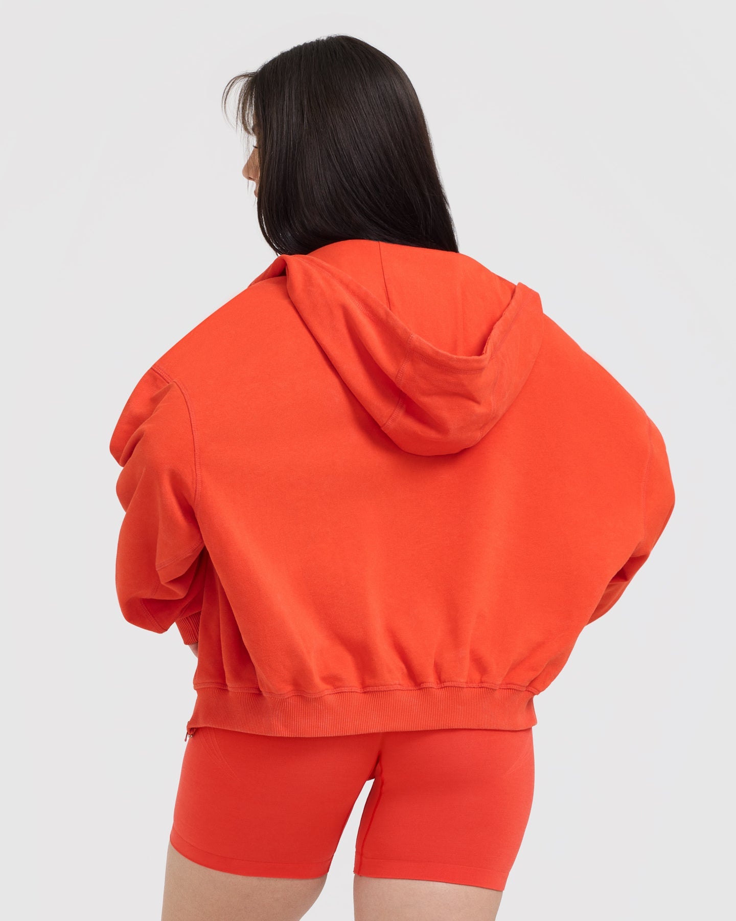Alternative view of Raw Lounge Oversized Zip Hoodie | Charged Orange
