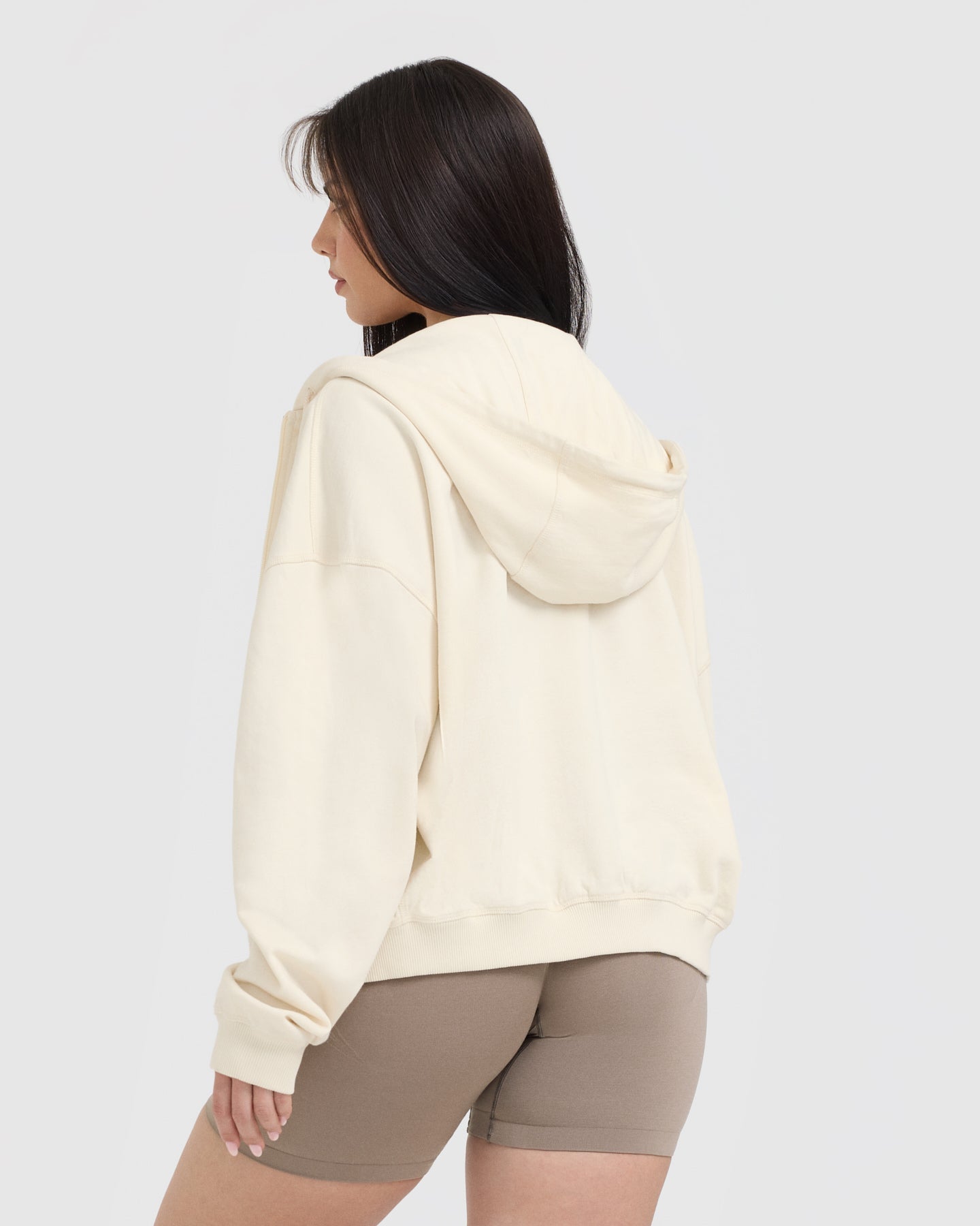 Alternative view of Raw Lounge Oversized Zip Hoodie | Off White