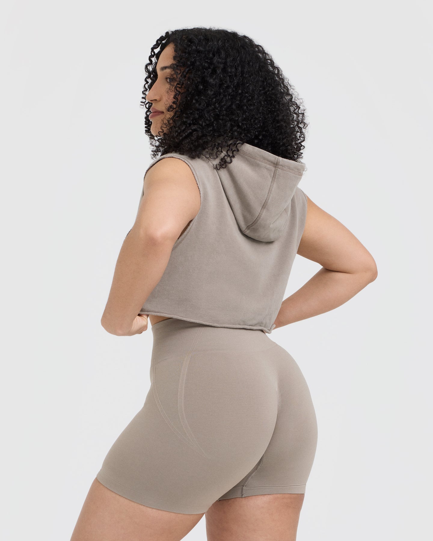 Alternative view of Raw Lounge Sleeveless Crop Hoodie | Washed Minky