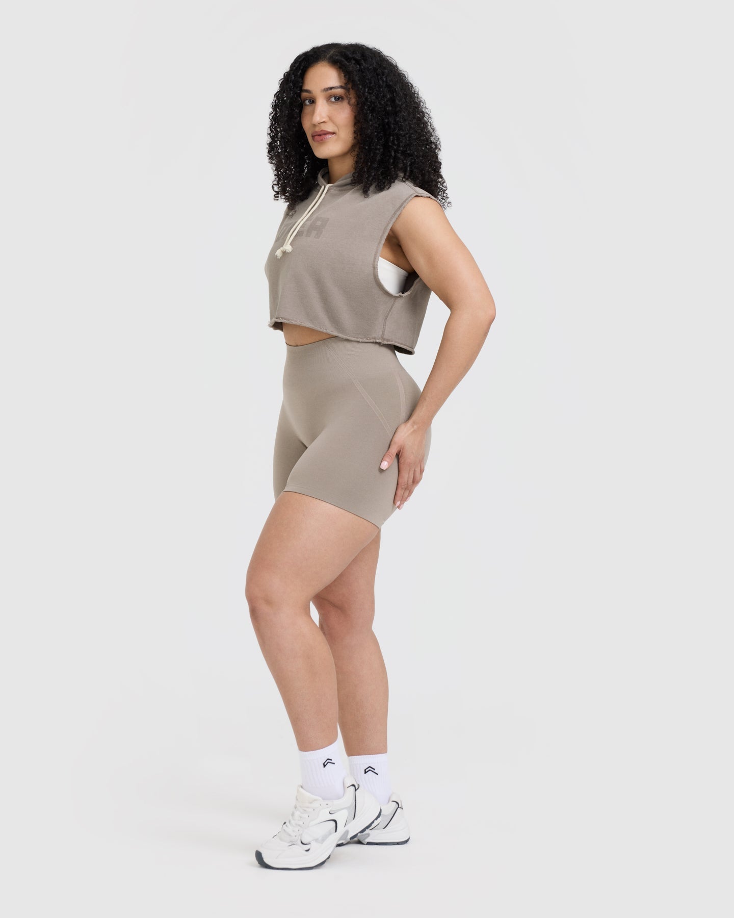 Raw Lounge Sleeveless Crop Hoodie | Washed Minky - Image 3
