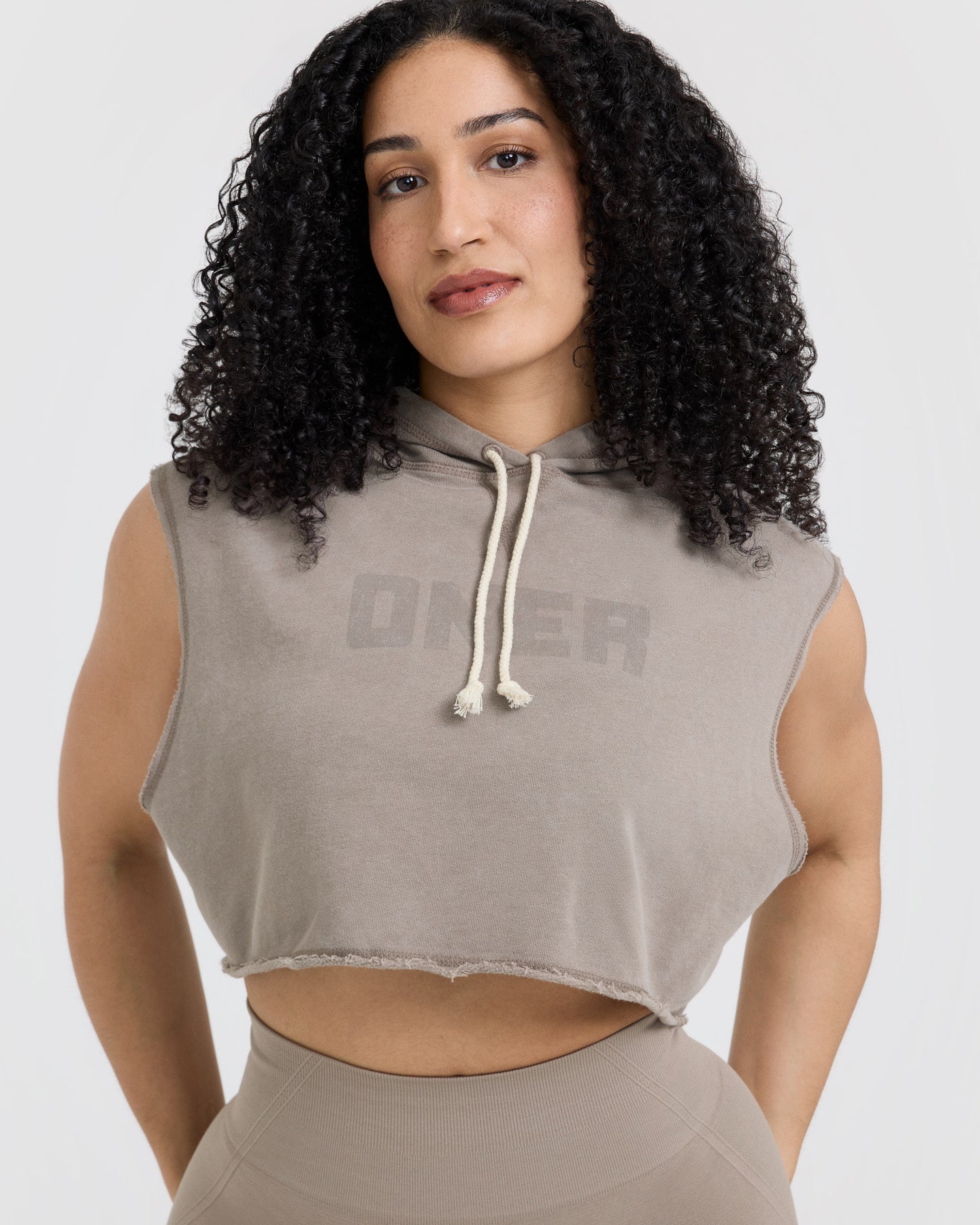 Raw Lounge Sleeveless Crop Hoodie | Washed Minky - Image 4