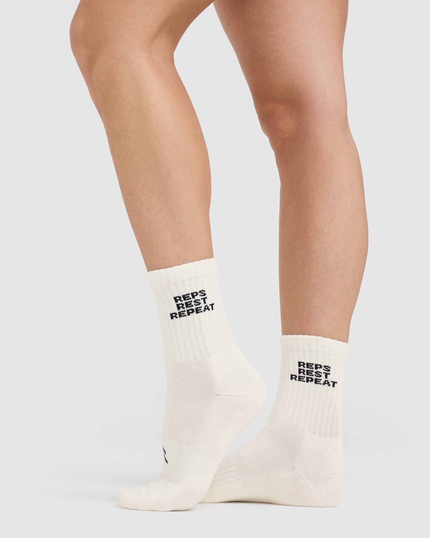 Alternative view of Slogan Crew Socks 5 Pack | Off White