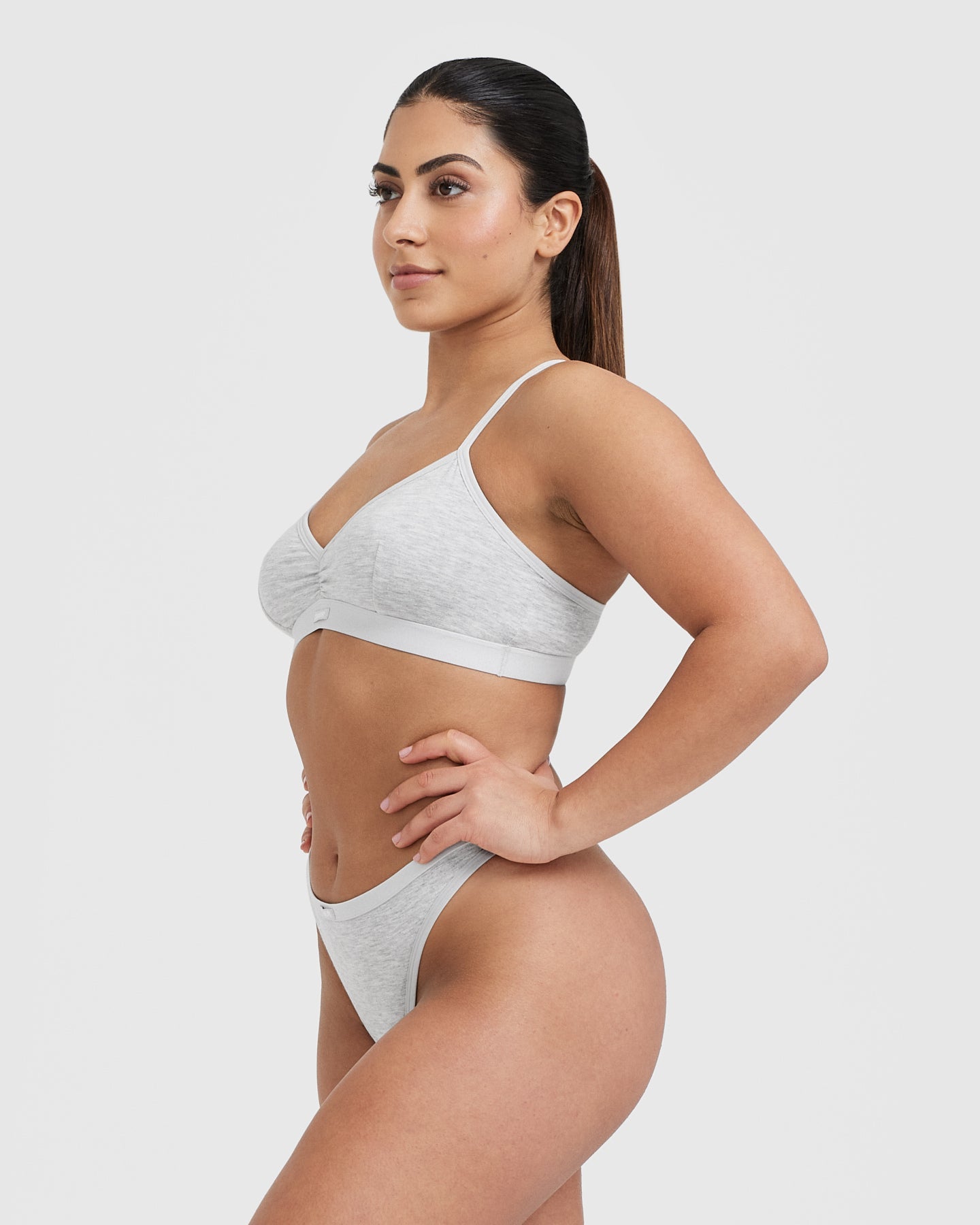 Soft Classic Thong | Grey Marl - Image 3