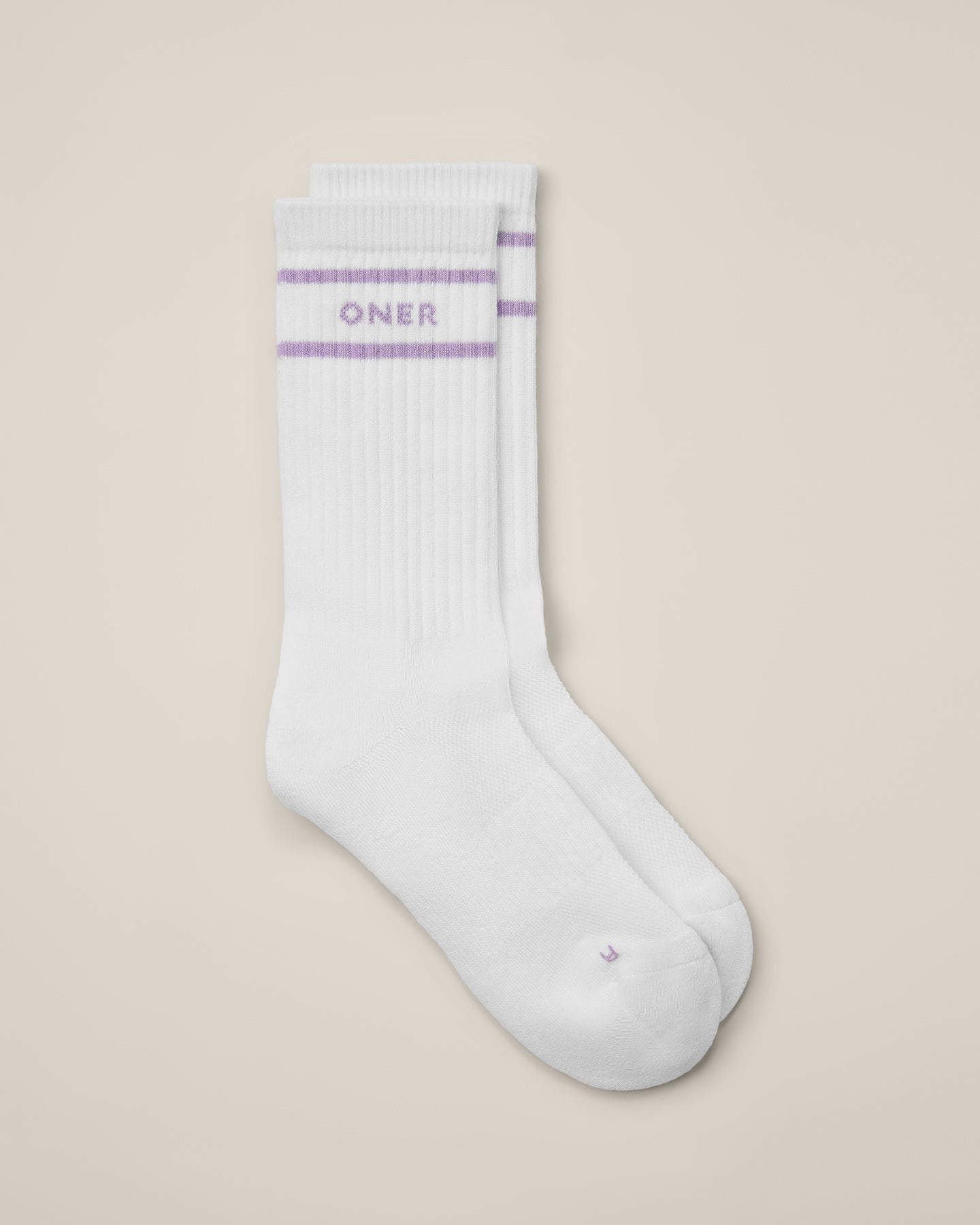 Varsity Stripe Long Crew Socks 1 Pack | Lavender Purple - Image 6