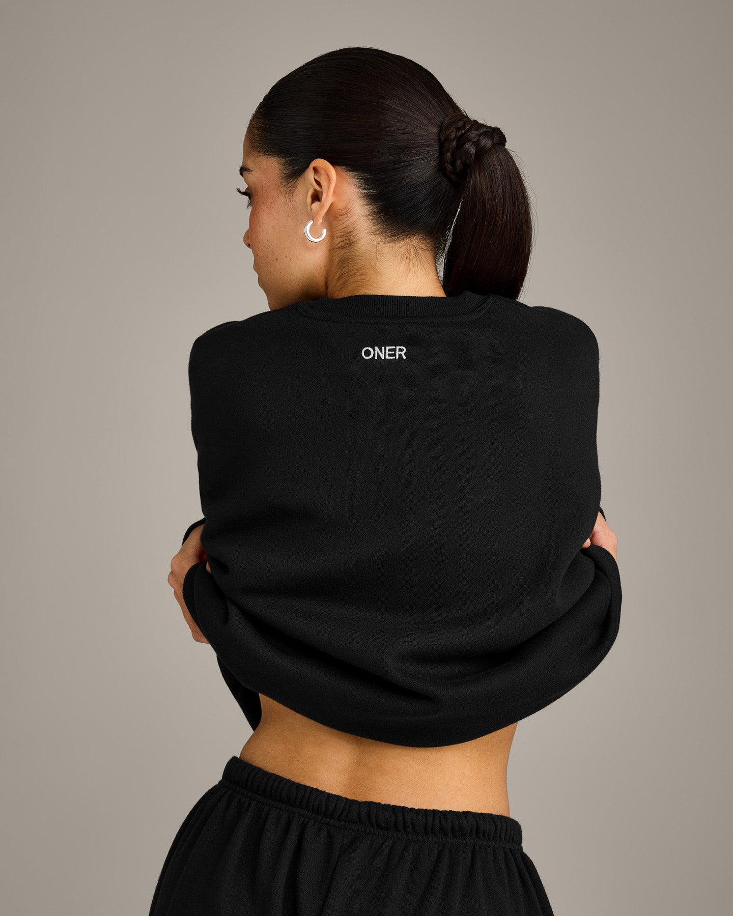Alternative view of Foundations All Season Crew Neck Sweatshirt | Black
