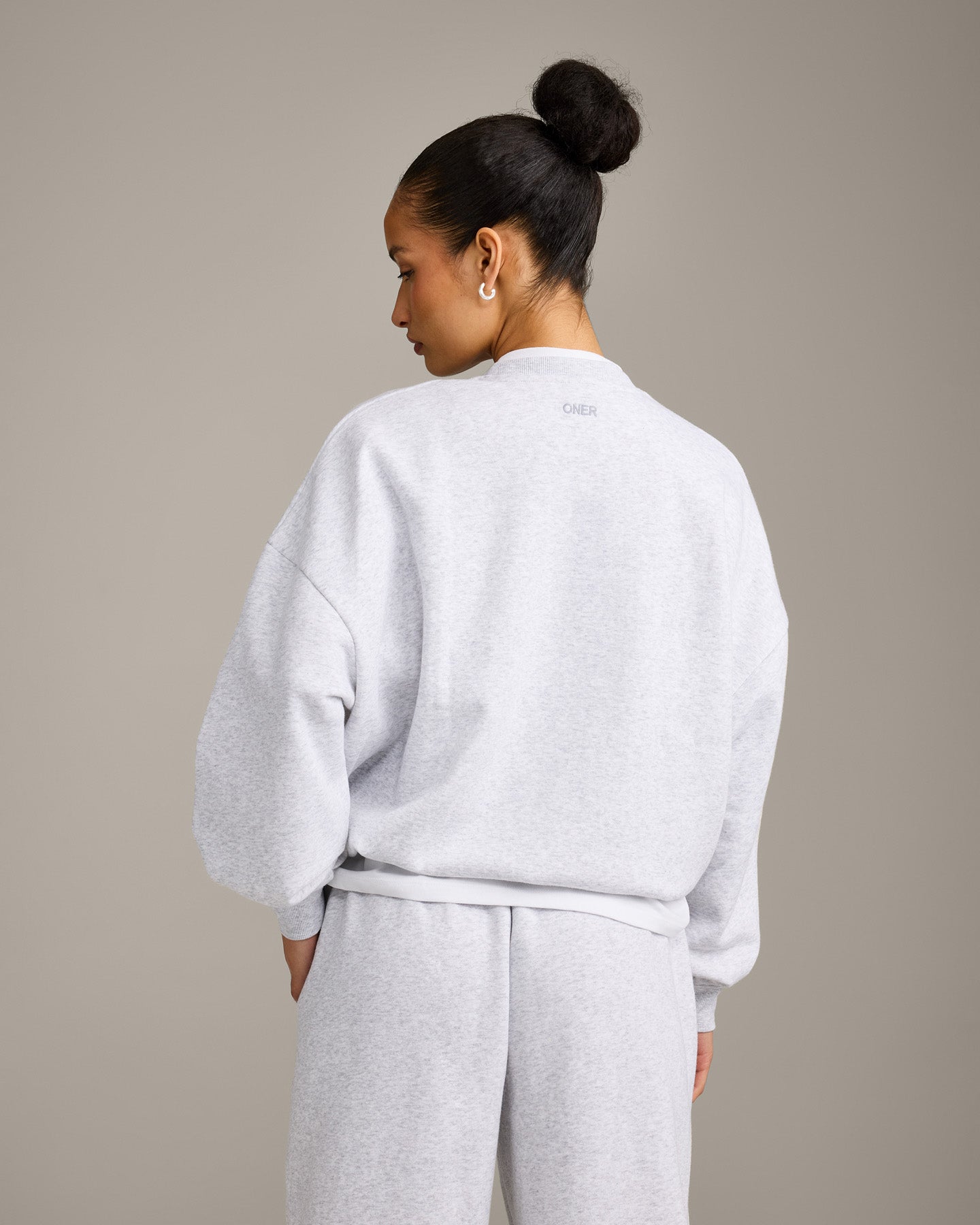 Foundations All Season Crew Neck Sweatshirt | Grey Marl - Image 4