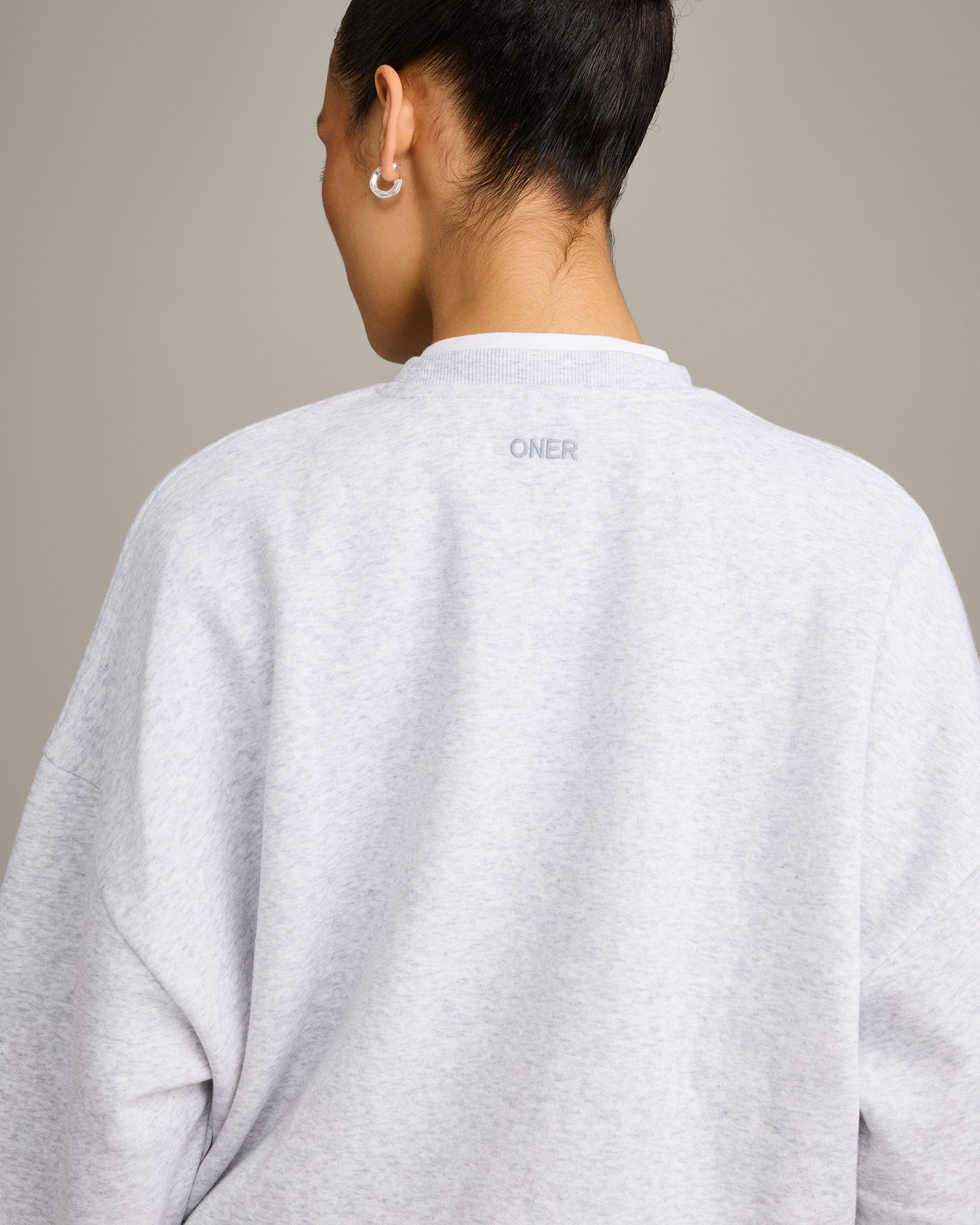 Foundations All Season Crew Neck Sweatshirt | Grey Marl - Image 5