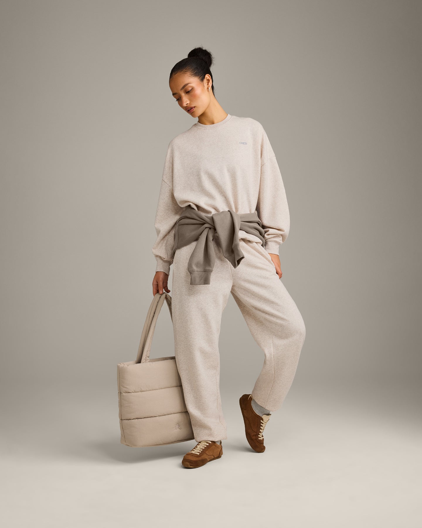 Foundations All Season Crew Neck Sweatshirt | Oat Marl - Image 3