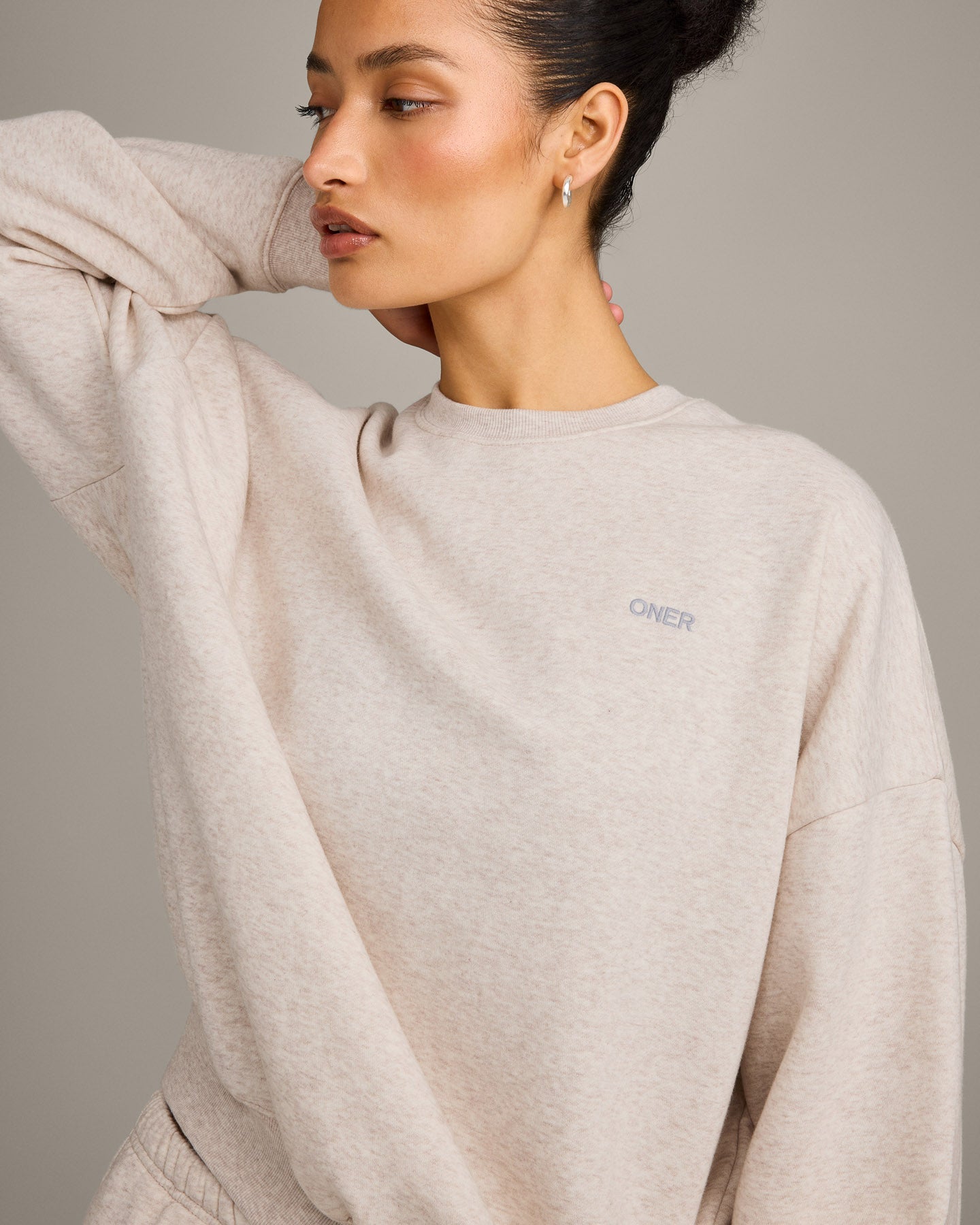 Foundations All Season Crew Neck Sweatshirt | Oat Marl - Image 4